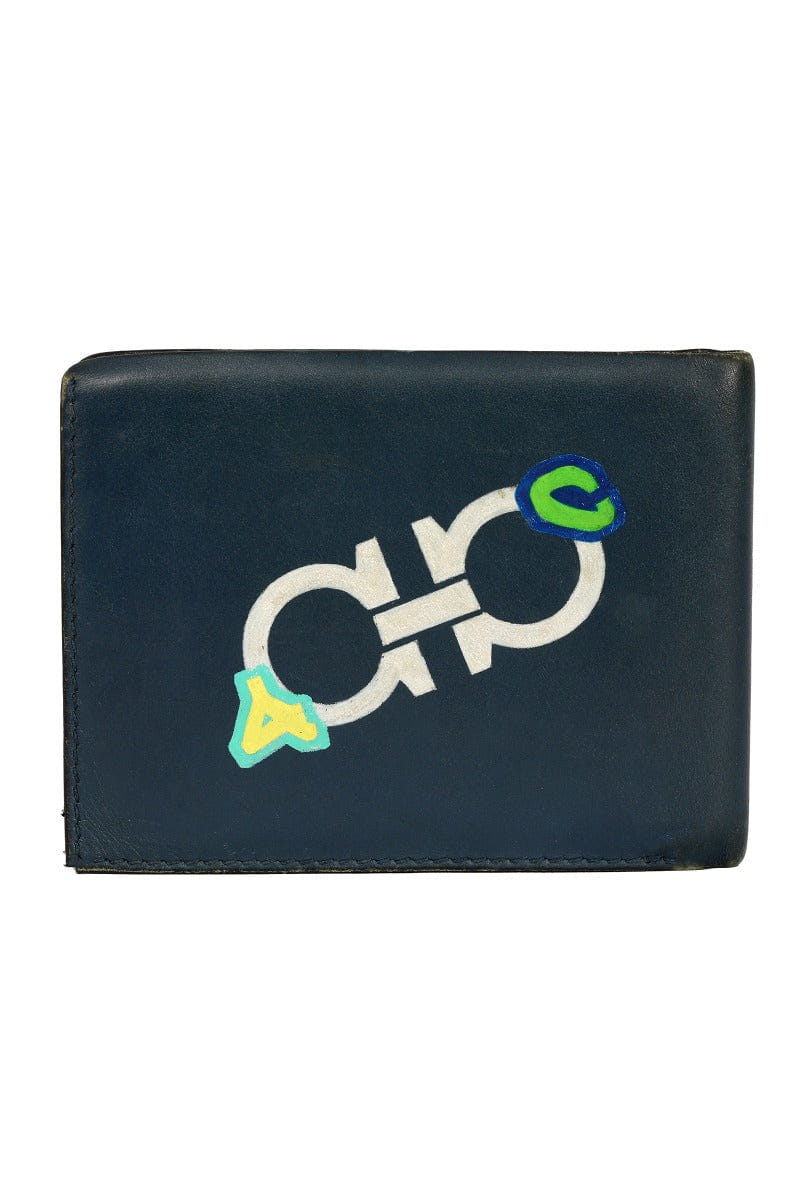 Salvatore Ferragamo Blue Xeo Calf Wallet