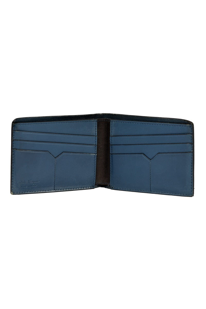 Salvatore Ferragamo Blue Xeo Calf Wallet