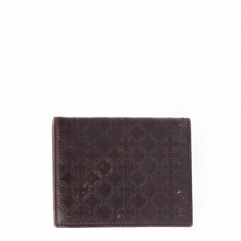 Salvatore Ferragamo Ferragamo Gancini Embossed Print Wallet