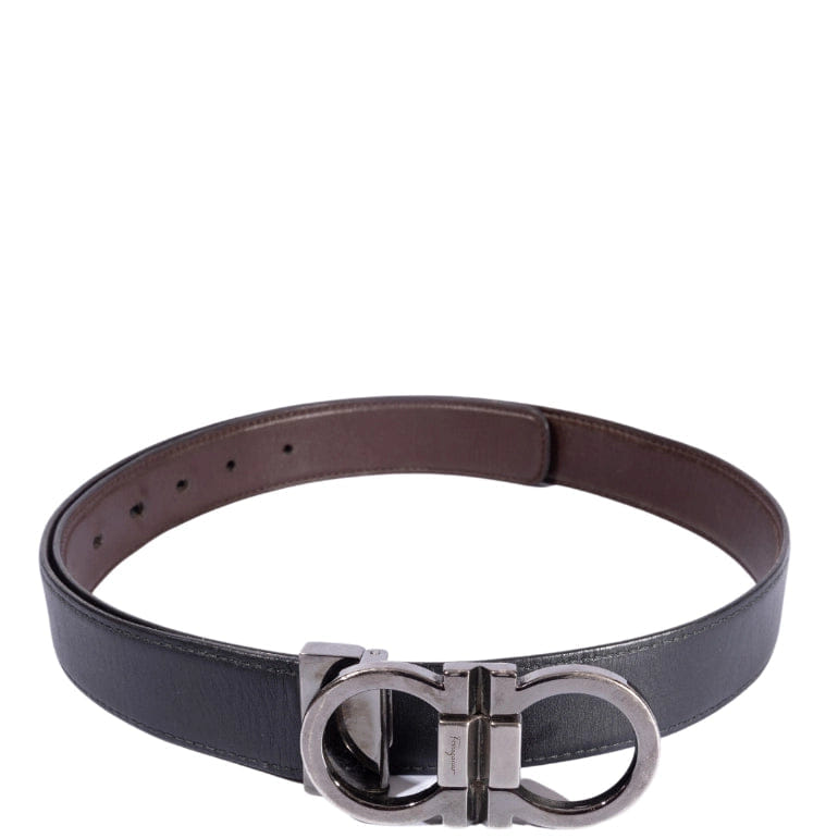 Salvatore Ferragamo Ferragamo Gancini Logo Reversible Waist Belt