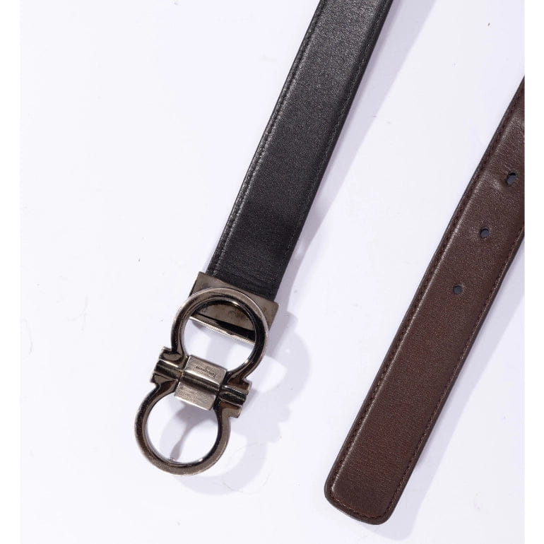 Salvatore Ferragamo Ferragamo Gancini Logo Reversible Waist Belt