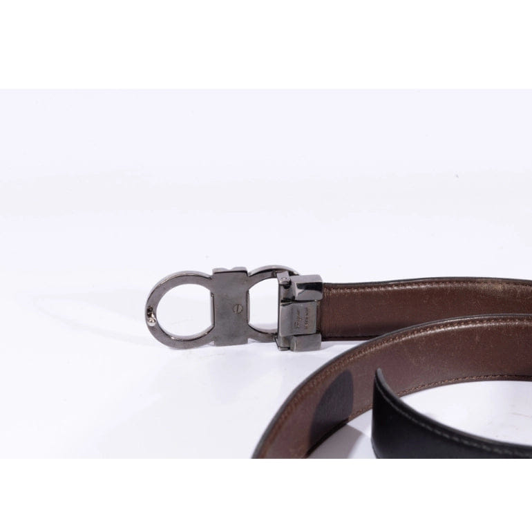 Salvatore Ferragamo Ferragamo Gancini Logo Reversible Waist Belt