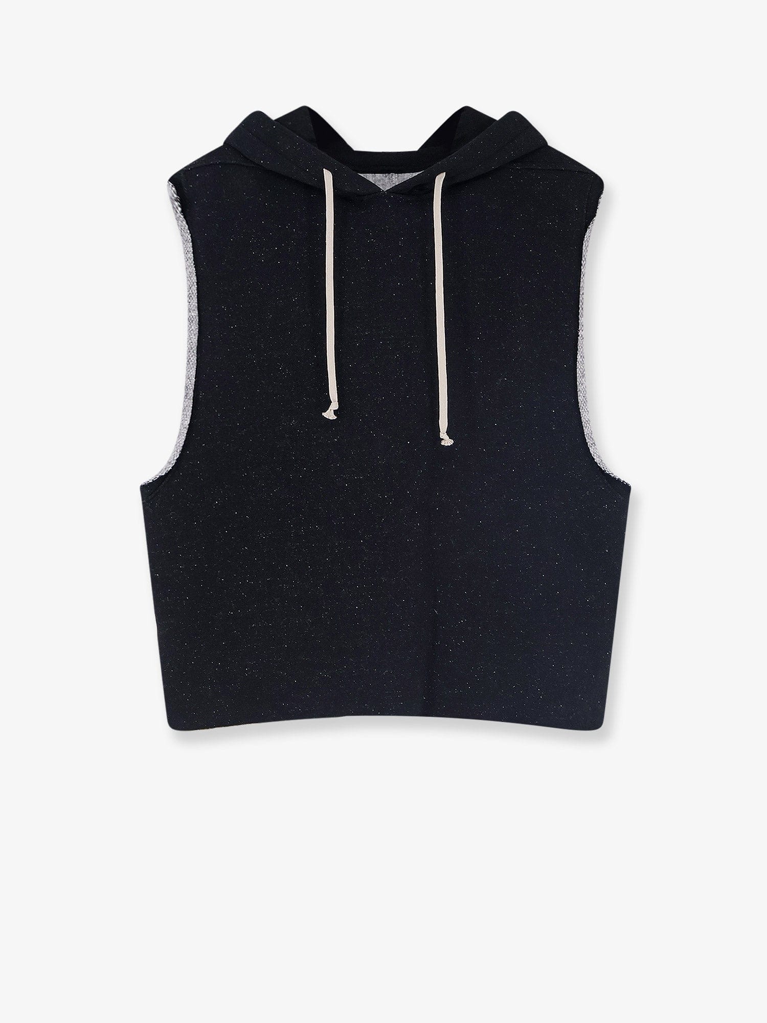 RICK OWENS Certified wool and cotton sleeveless sweatshirt