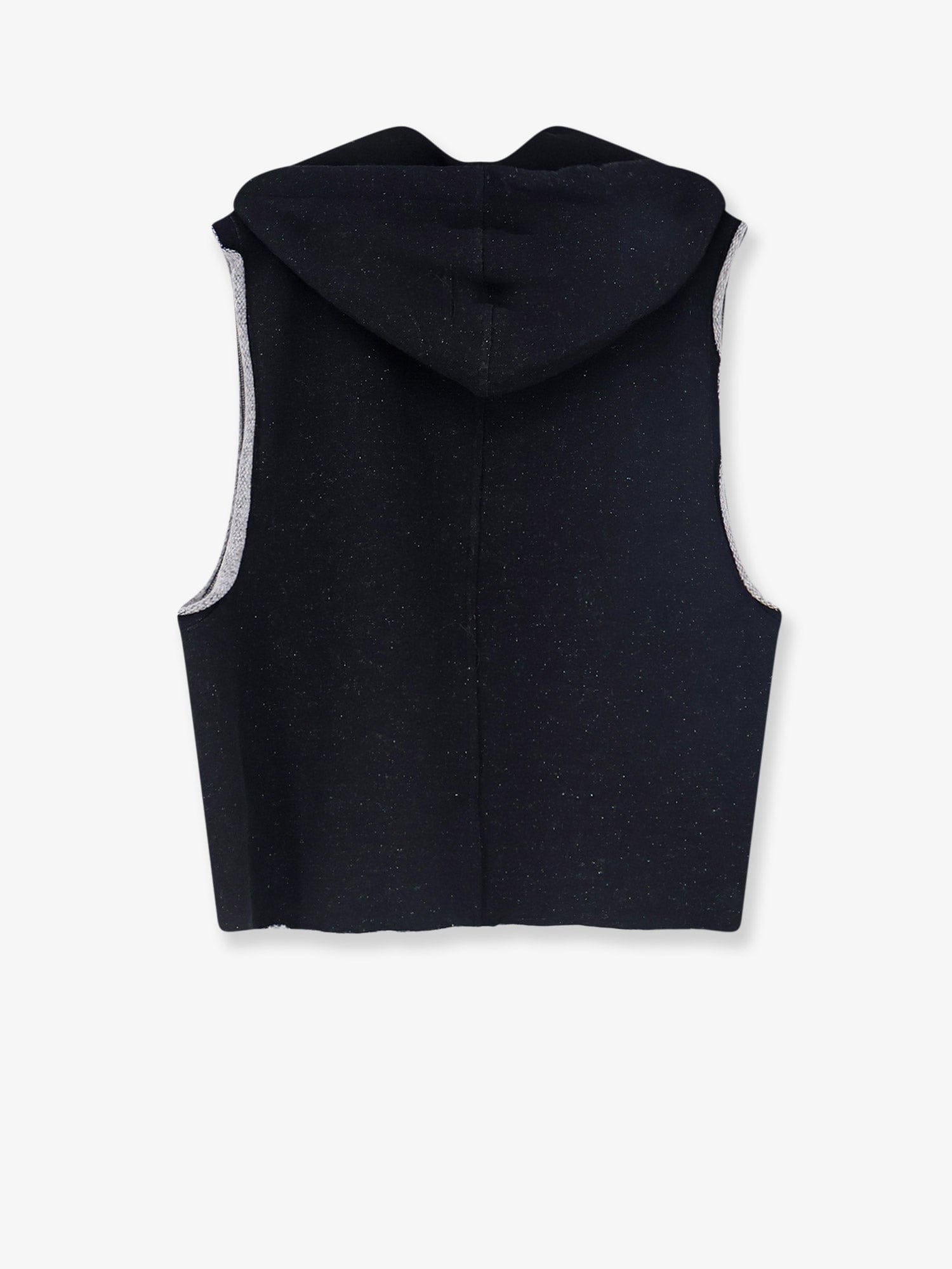 RICK OWENS Certified wool and cotton sleeveless sweatshirt