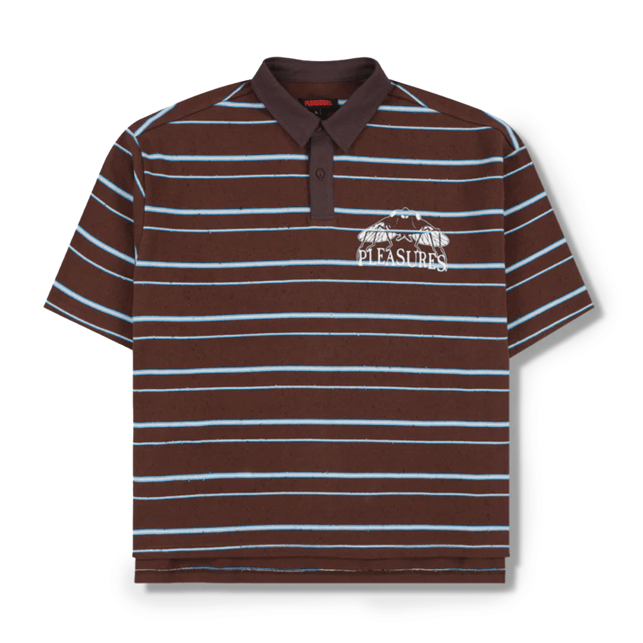 Pleasures Men's Teleport Boxy Polo Brown