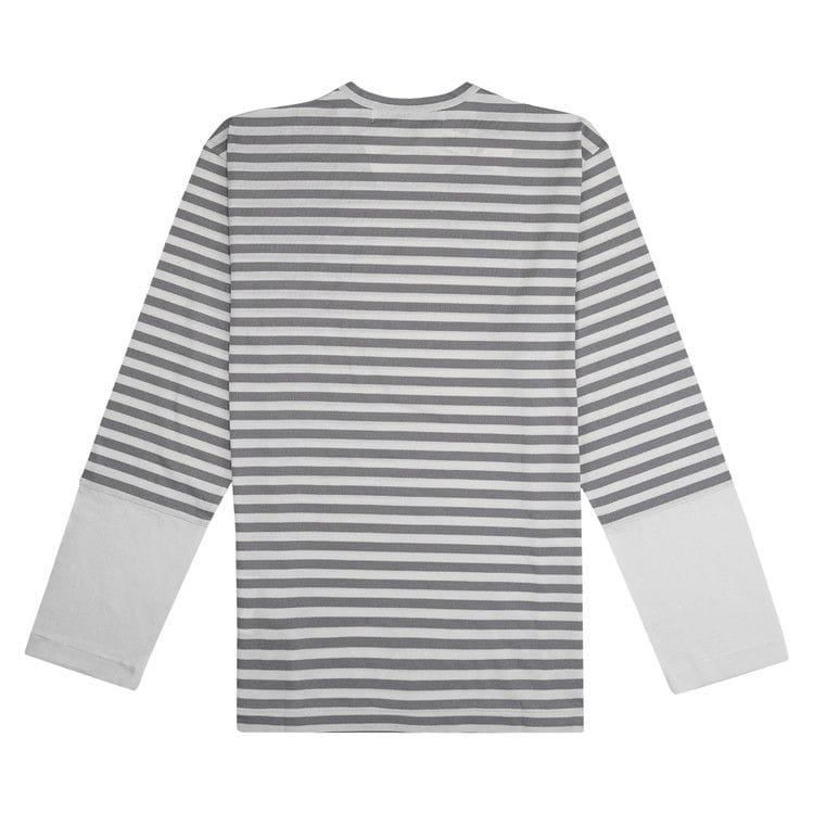 Comme des Garçons PLAY Striped Long-Sleeve T-Shirt Grey/White