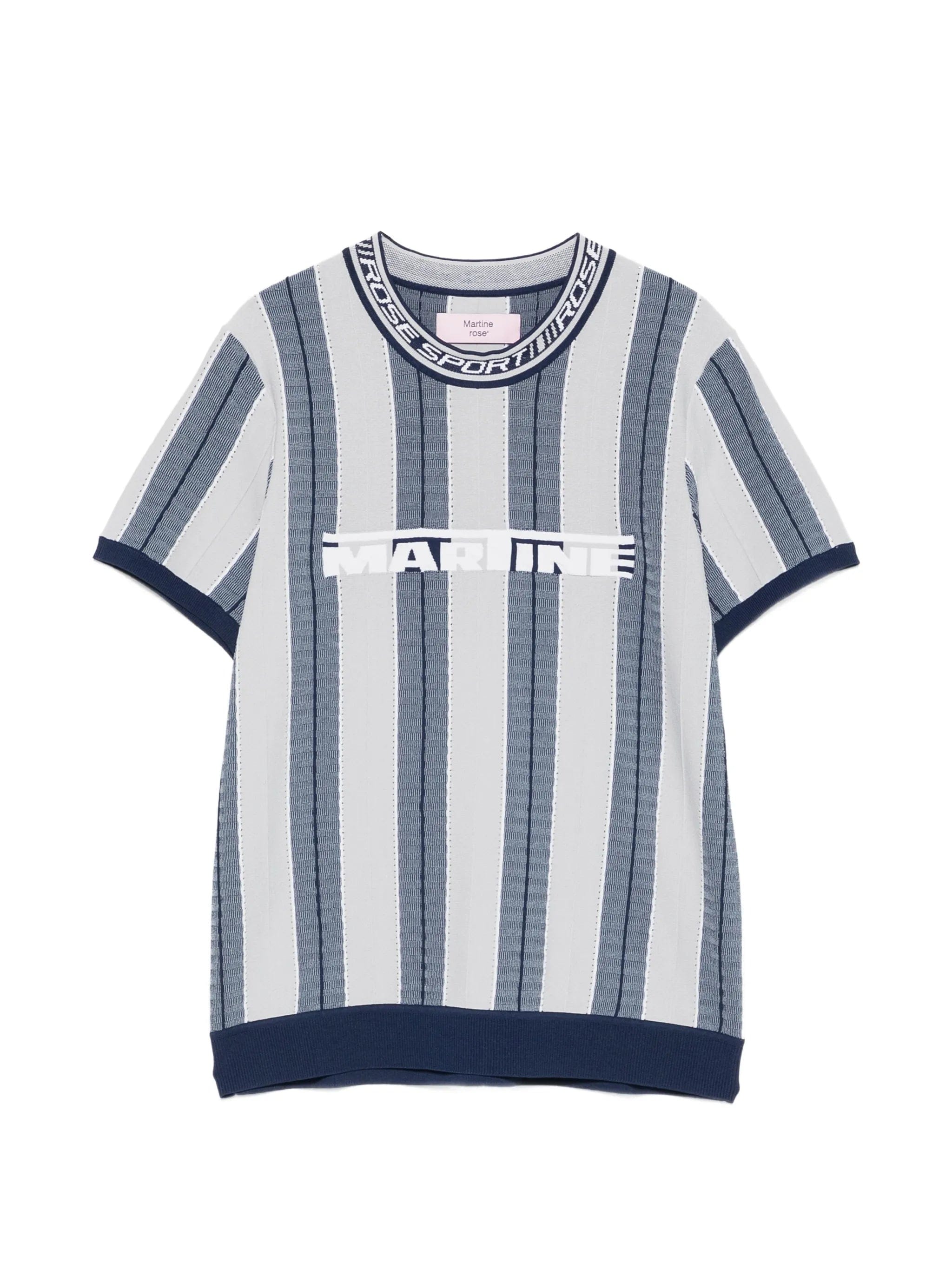 Martine Rose striped graphic T - shirt