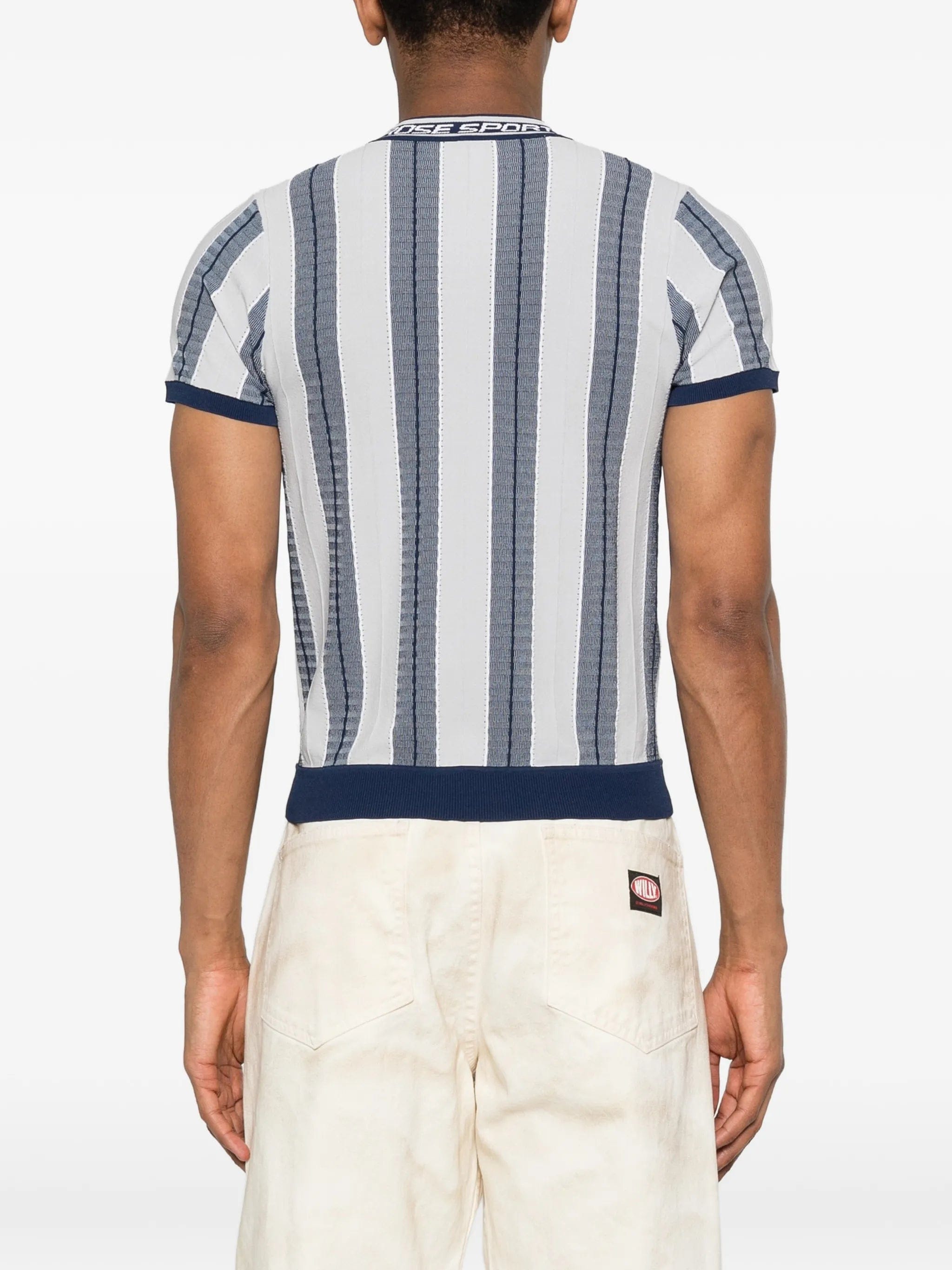 Martine Rose striped graphic T - shirt