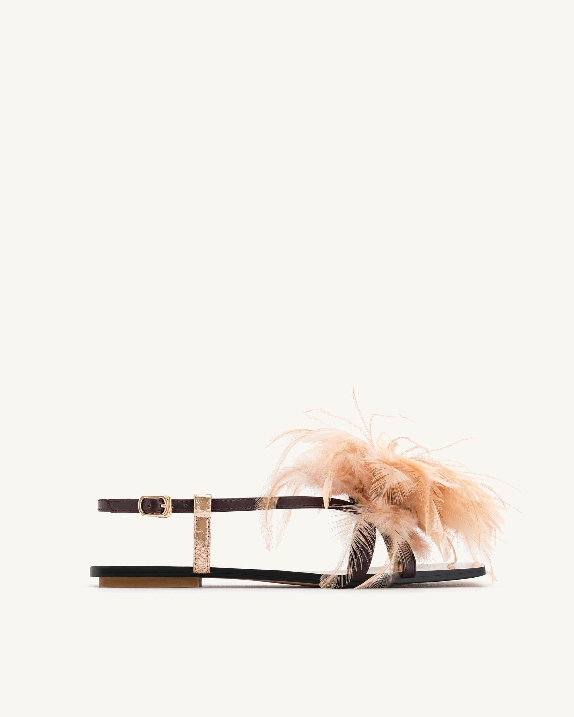 Jw Pei Fluffy Flats Sandals Brown