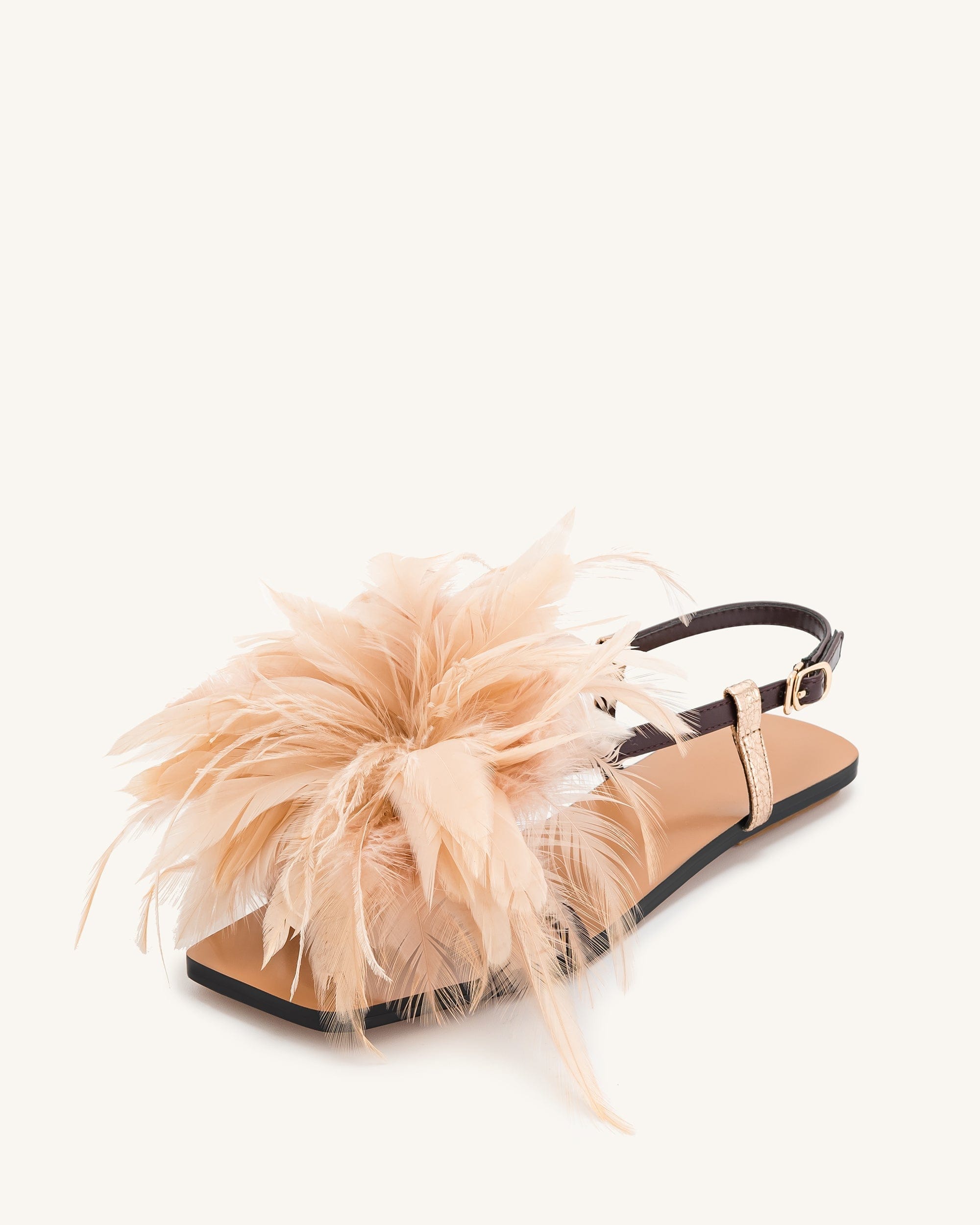 Jw Pei Fluffy Flats Sandals Brown