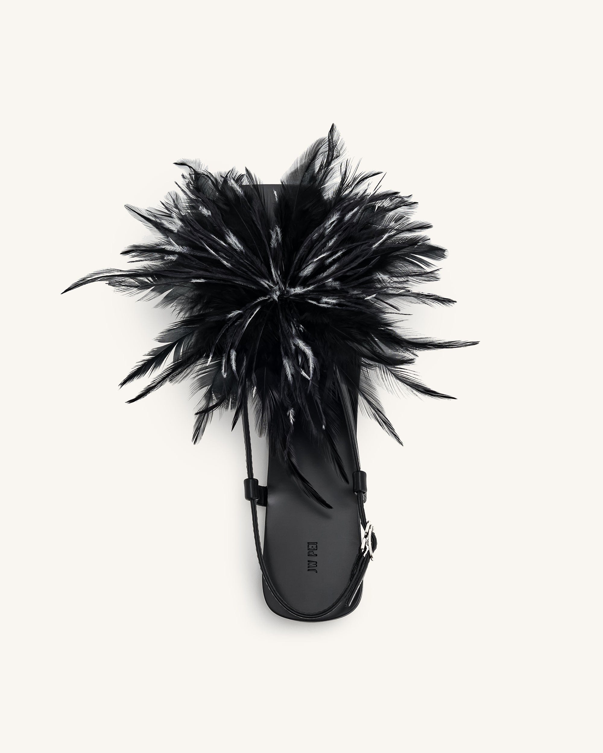 Jw Pei Fluffy Flats Sandals Black