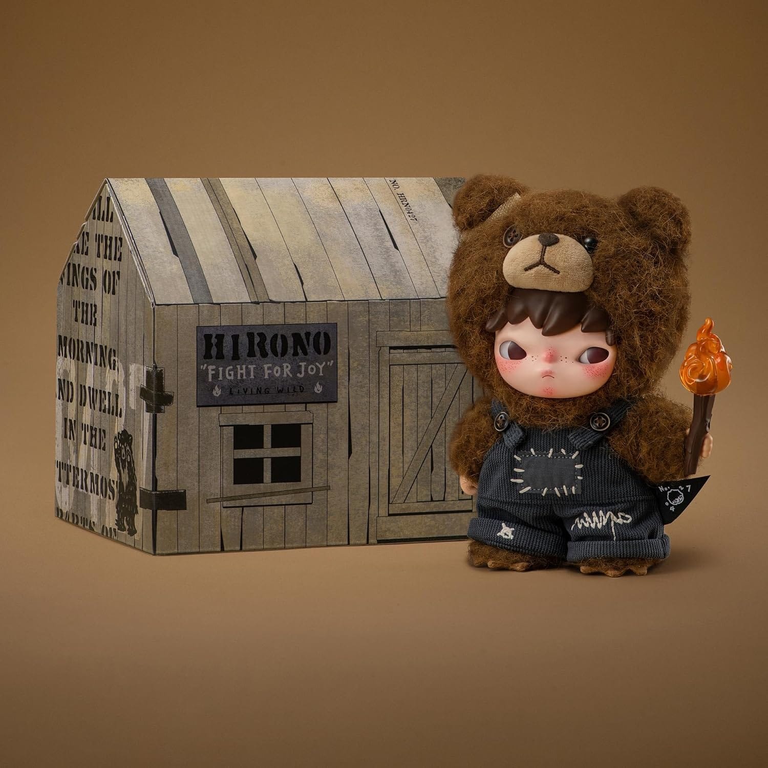 Labubu Shop Pop Mart Hirono Living Wild Fight for Joy Plush Doll – 6.3 Inch Collectible Figure