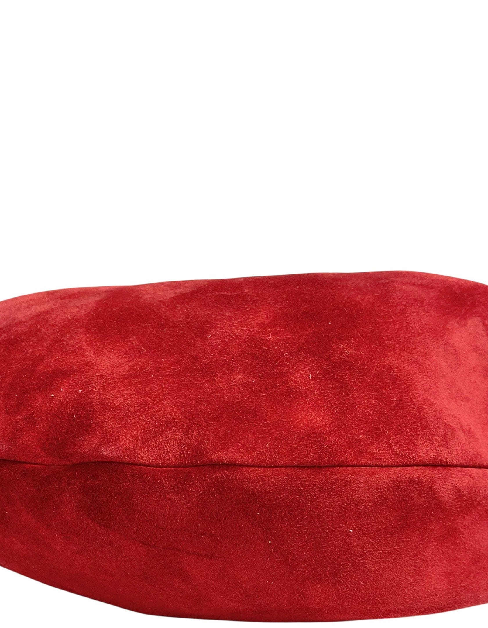 ASC Resale Khaite Red Suede Olivia Bag