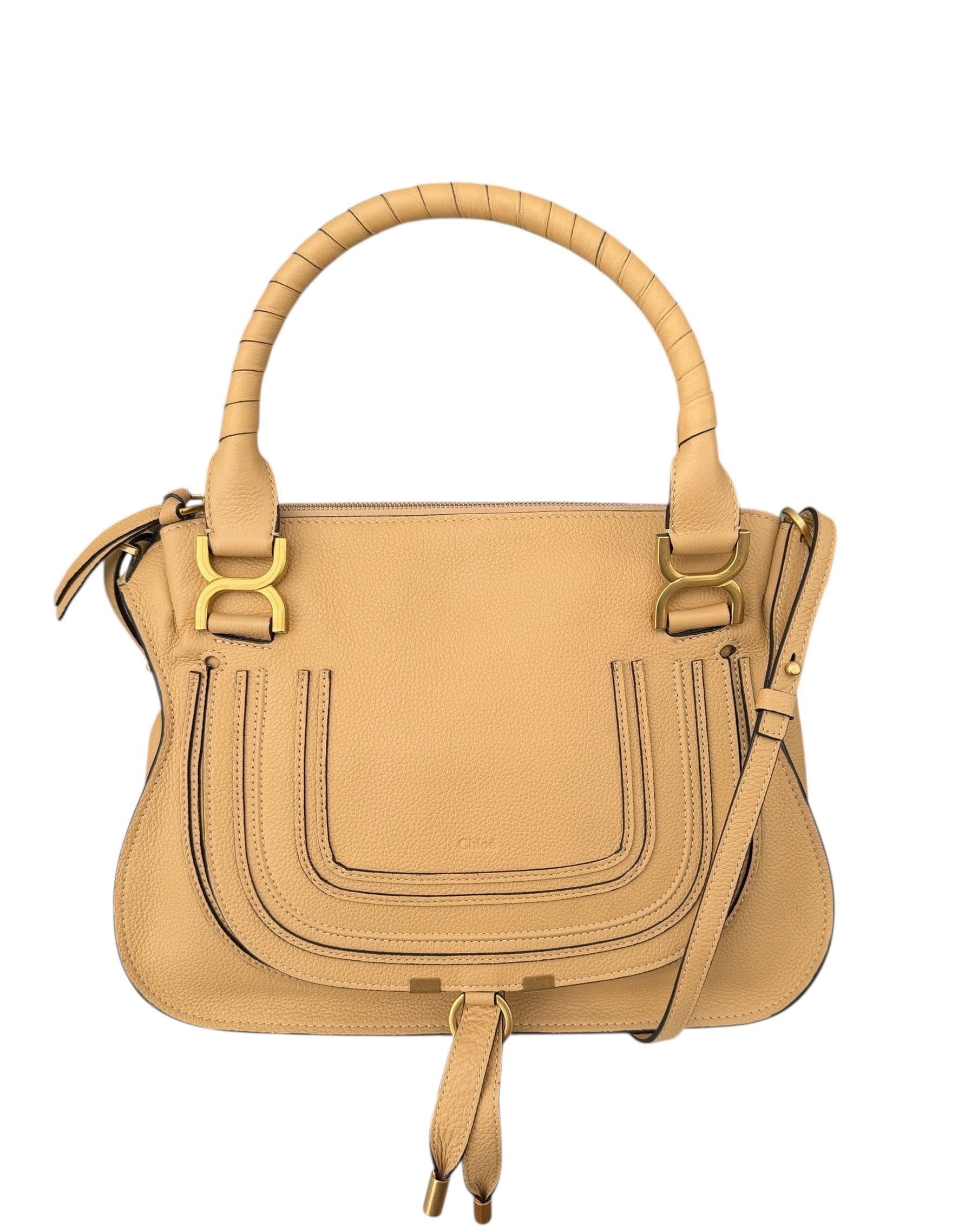 ASC Resale Chloe Soft Tan Leather Medium Marcie Satchel Bag