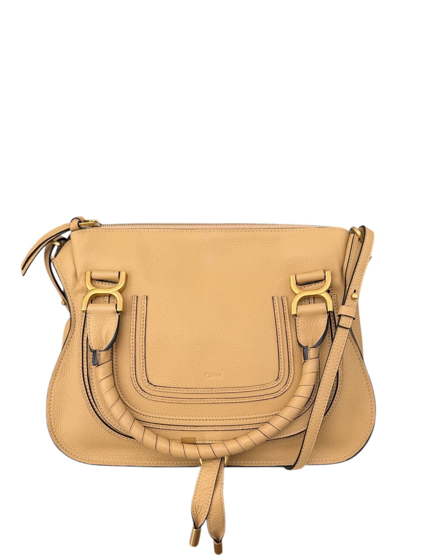ASC Resale Chloe Soft Tan Leather Medium Marcie Satchel Bag