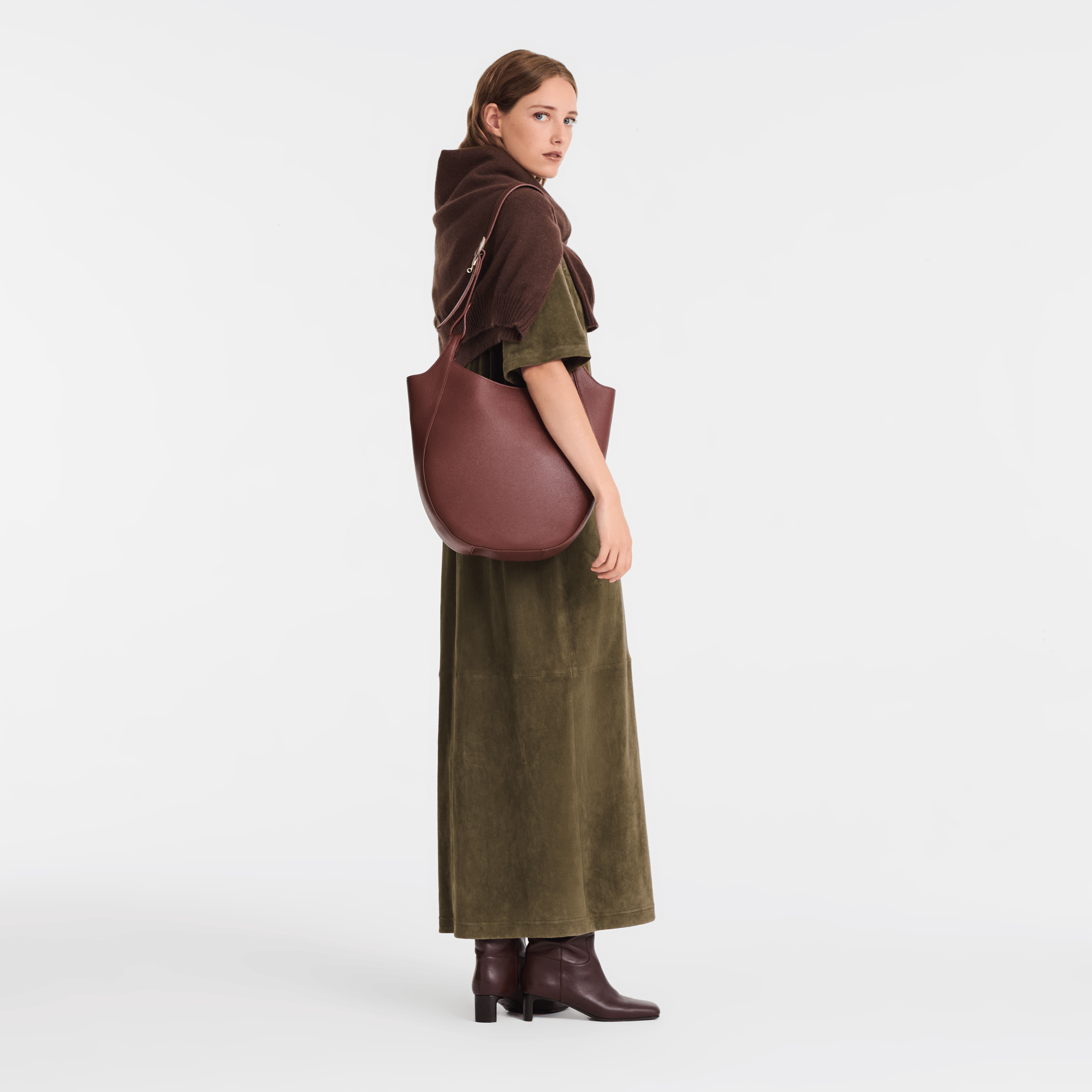 Long Champ Longchamp Le Foulonné L Hobo bag Coffee