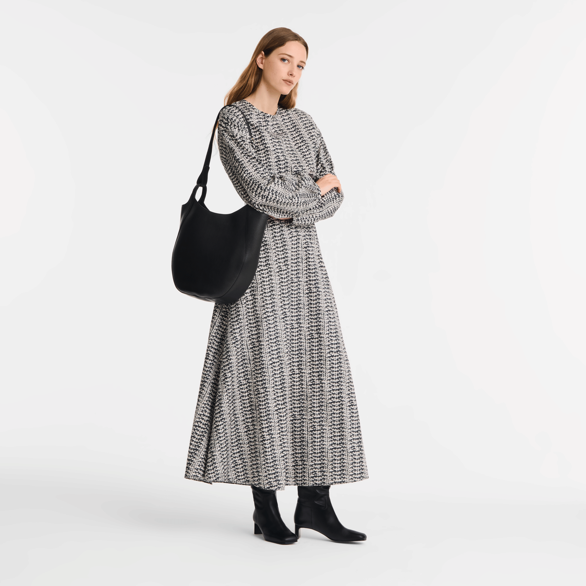 Long Champ Longchamp Le Foulonné L Hobo bag Black