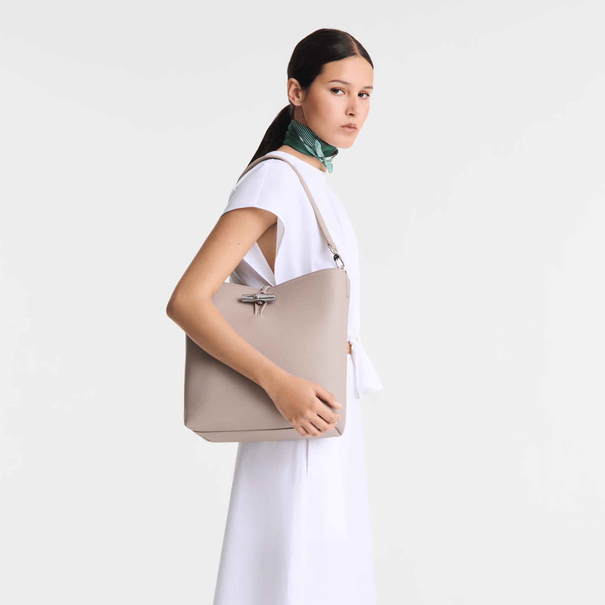 Long Champ Longchamp Le Roseau M Hobo bag Clay