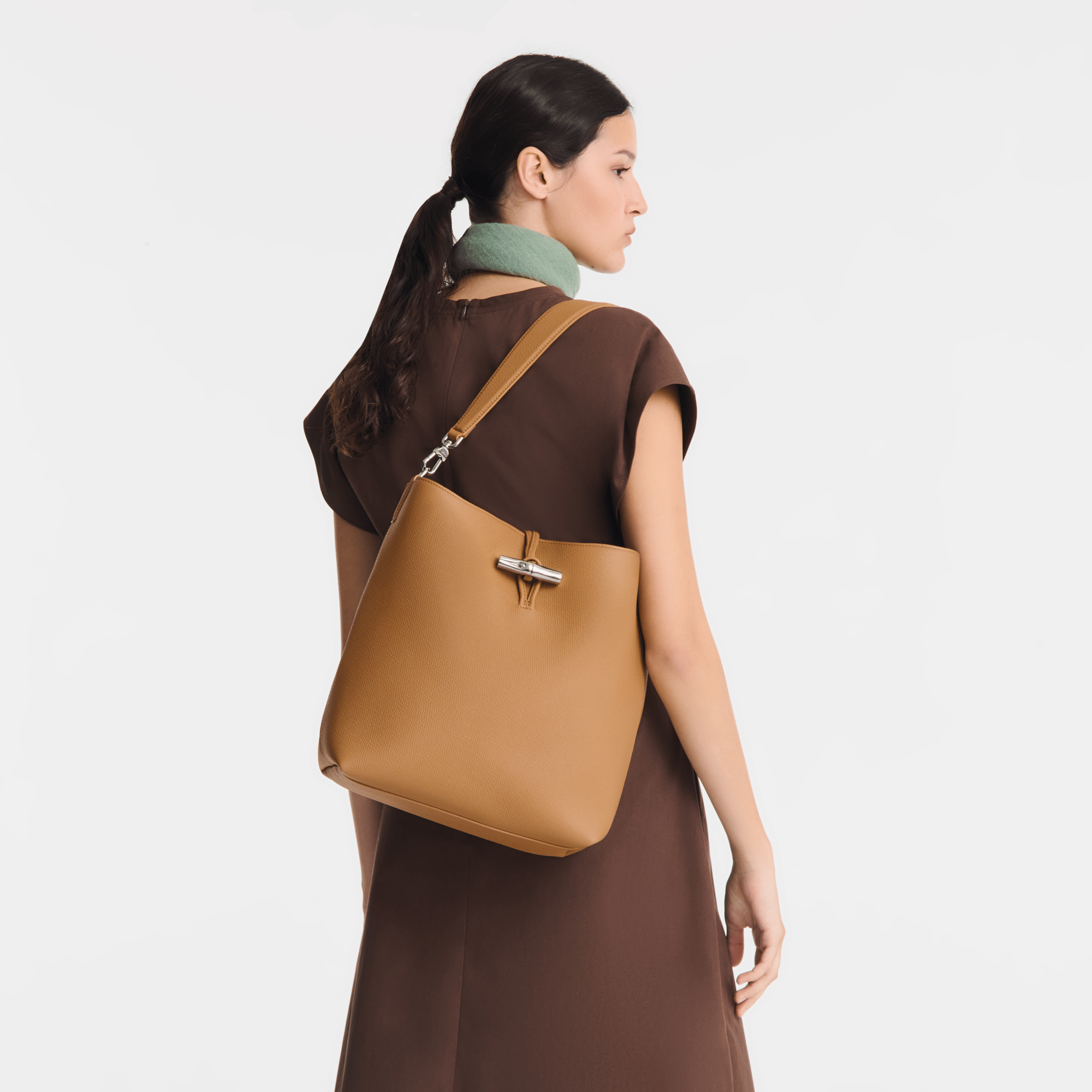 Long Champ Longchamp Le Roseau M Hobo bag Walnut