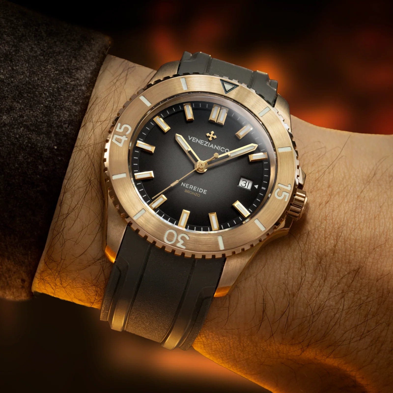 Venezianico - Nereide Bronzo 42 - 4521555 - Rubber Strap