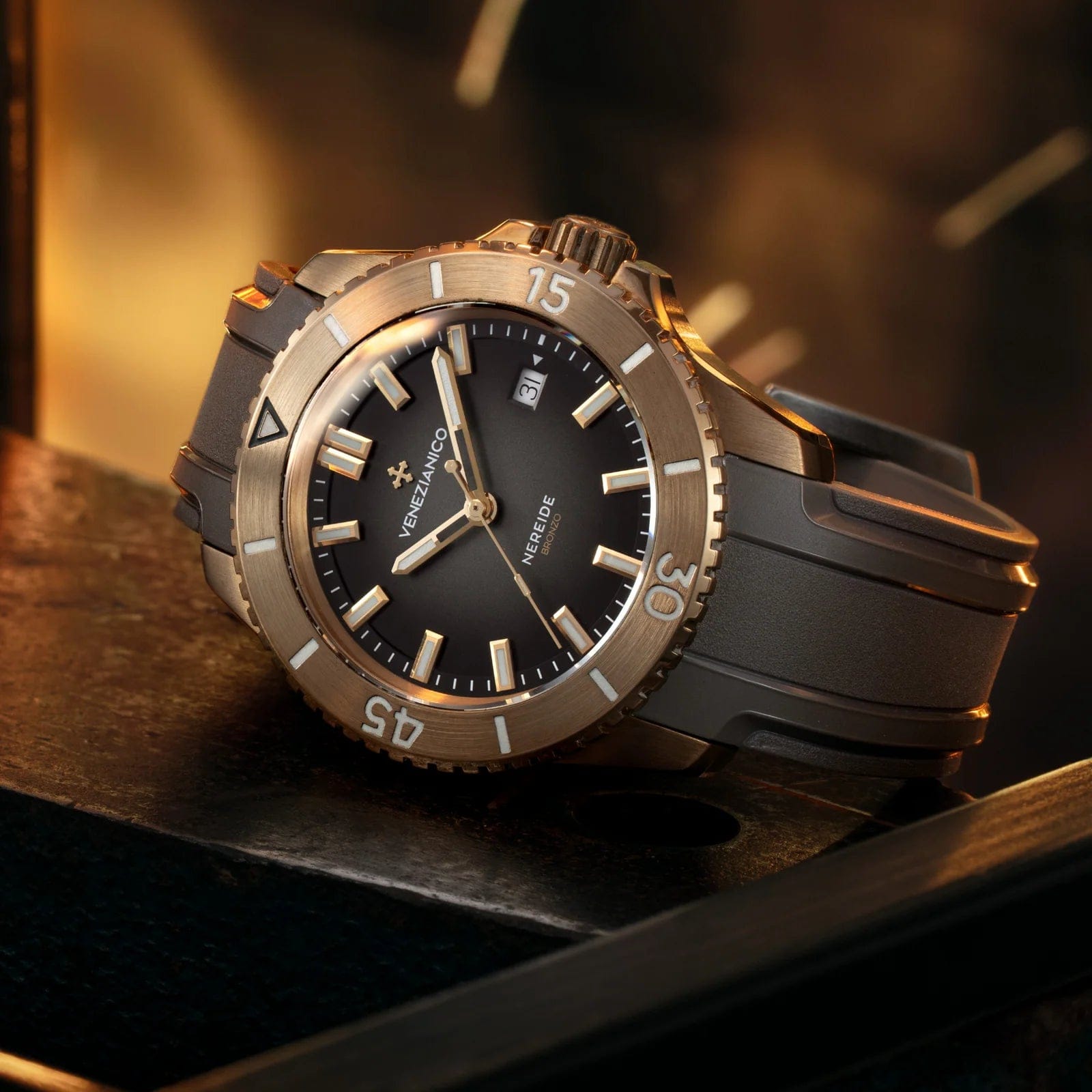 Venezianico - Nereide Bronzo 42 - 4521555 - Rubber Strap