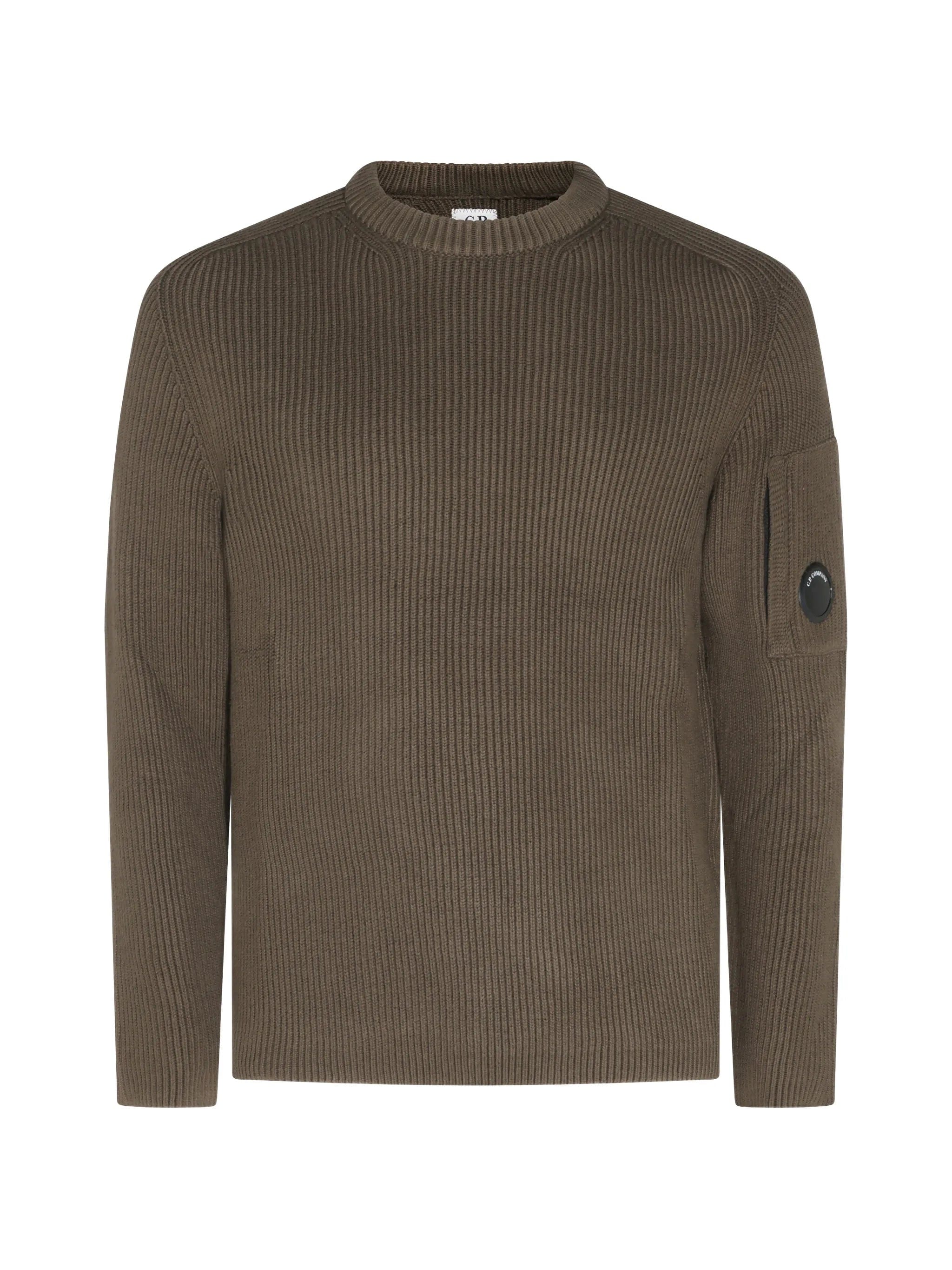 C.P. Company ribbed - knit lens - detail sweater