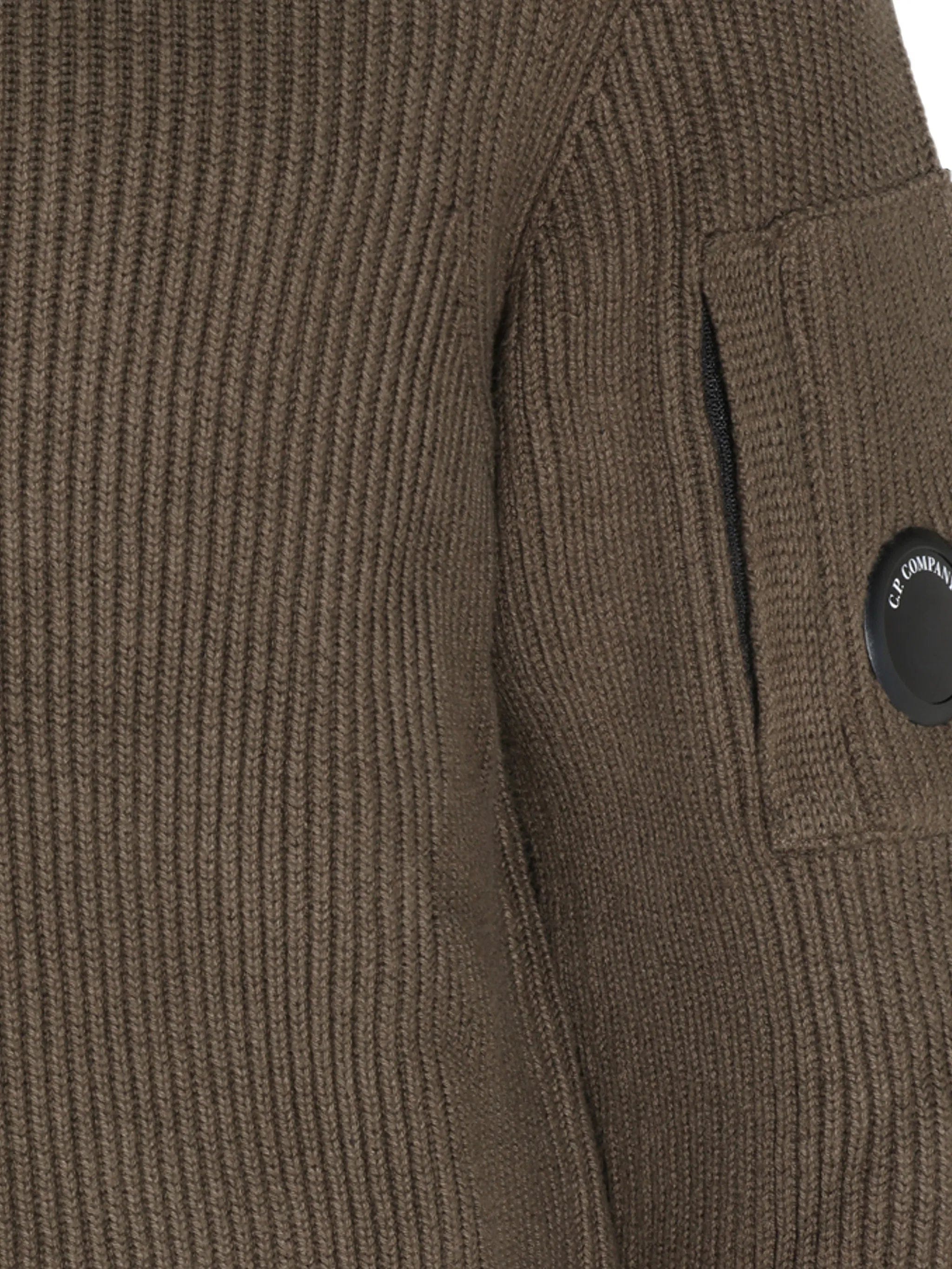 C.P. Company ribbed - knit lens - detail sweater