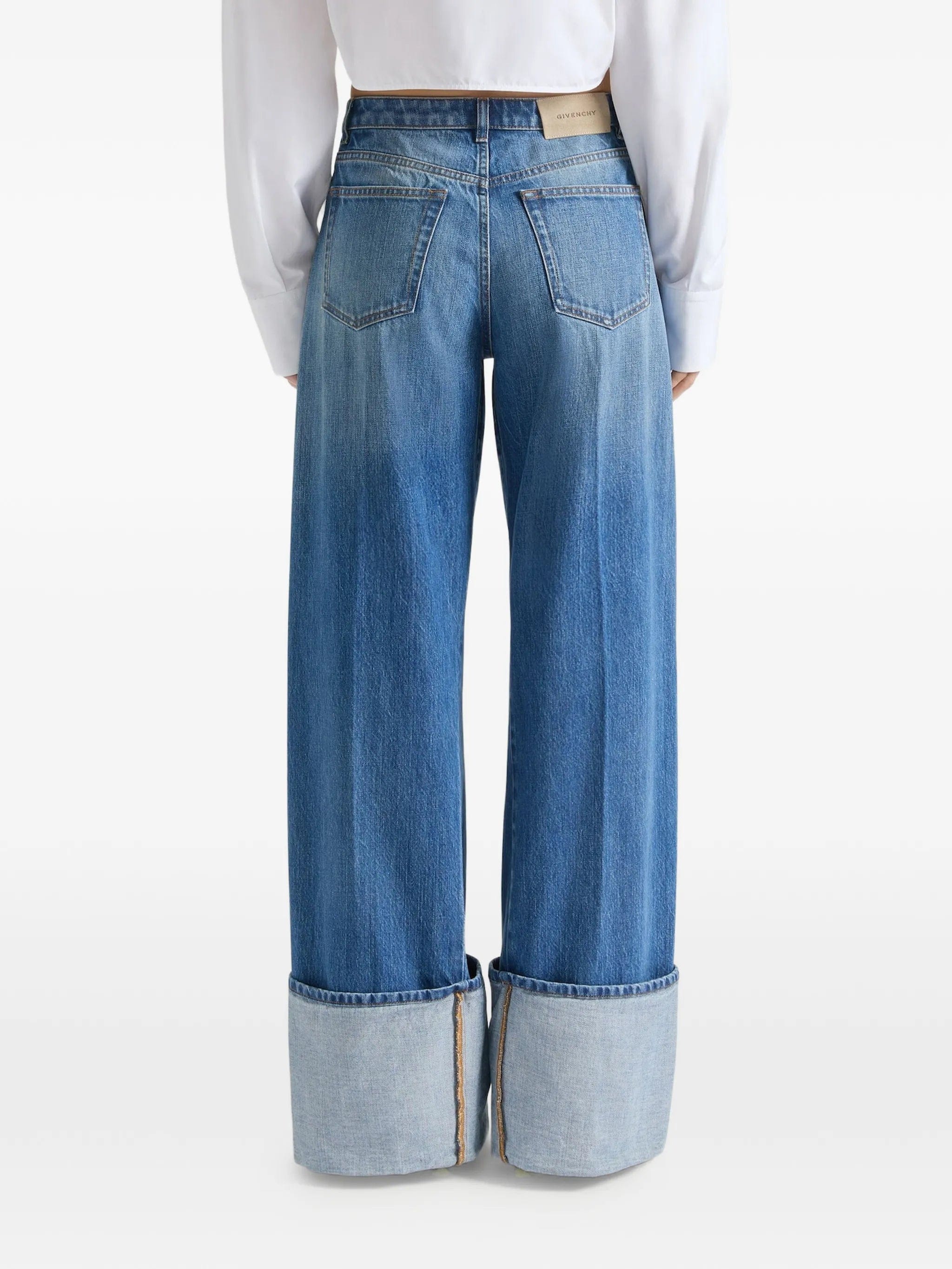 Givenchy turn - up cotton jeans
