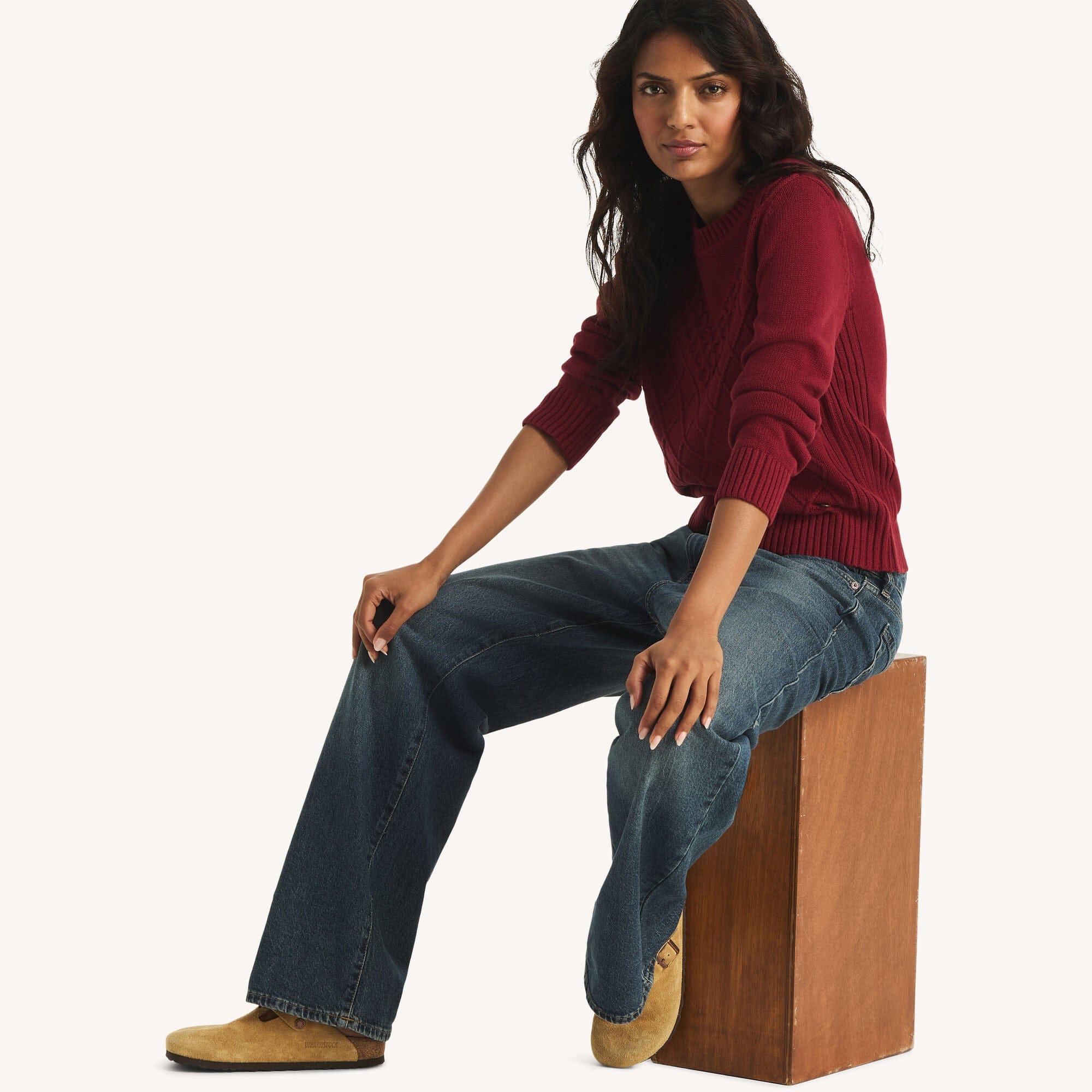 Nautica Cable Crewneck Sweater