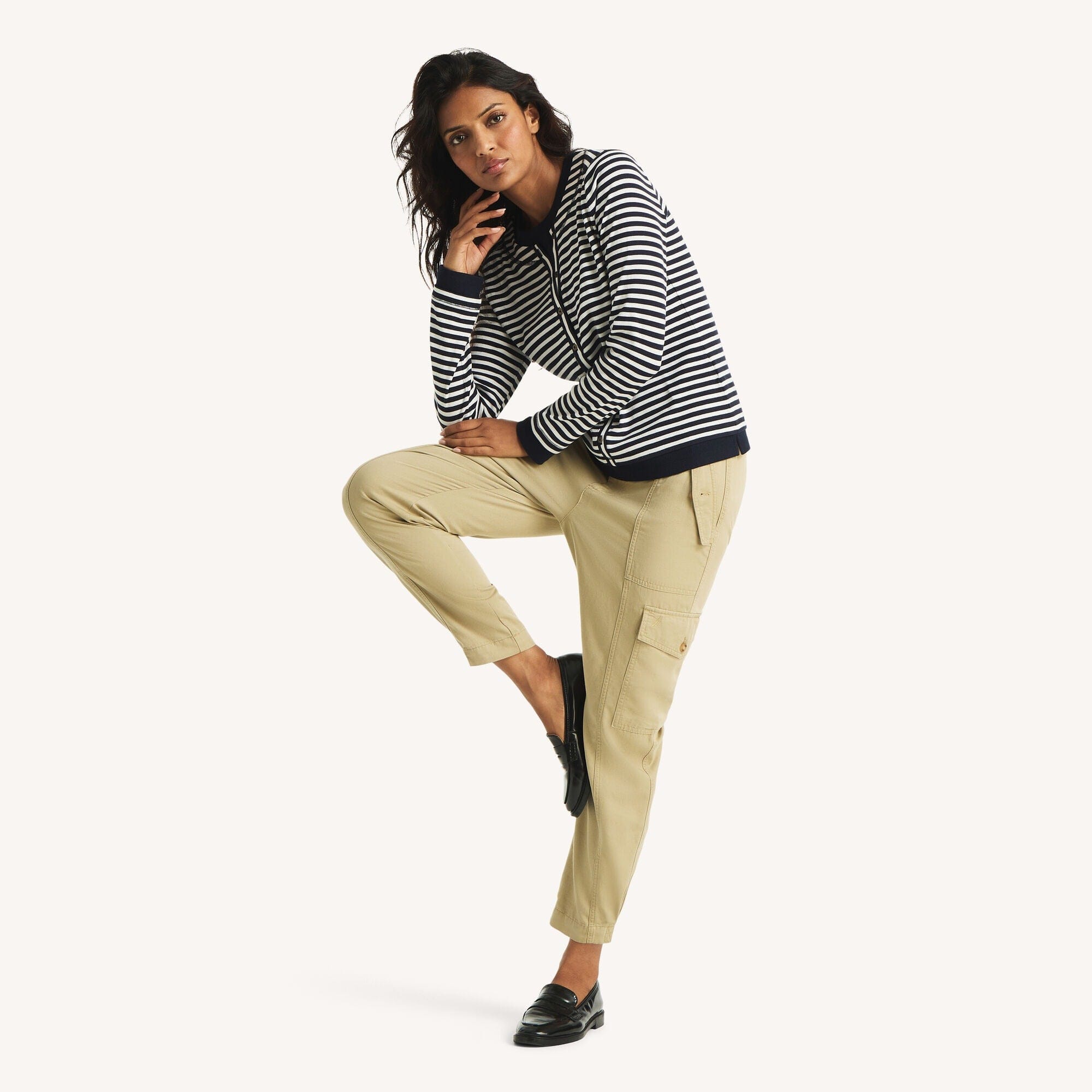 Nautica Striped Cardigan