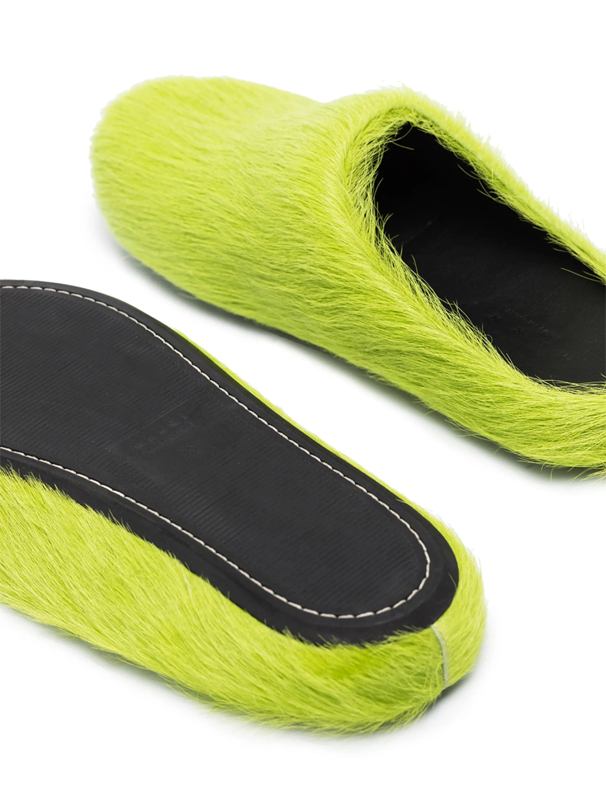 Marni Fussbett round - toe calf - hair mules