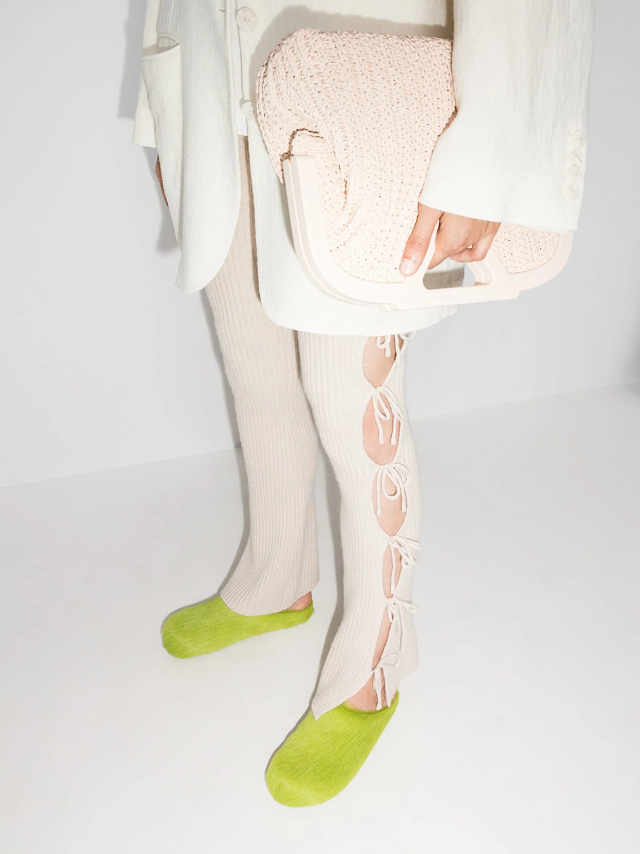 Marni Fussbett round - toe calf - hair mules