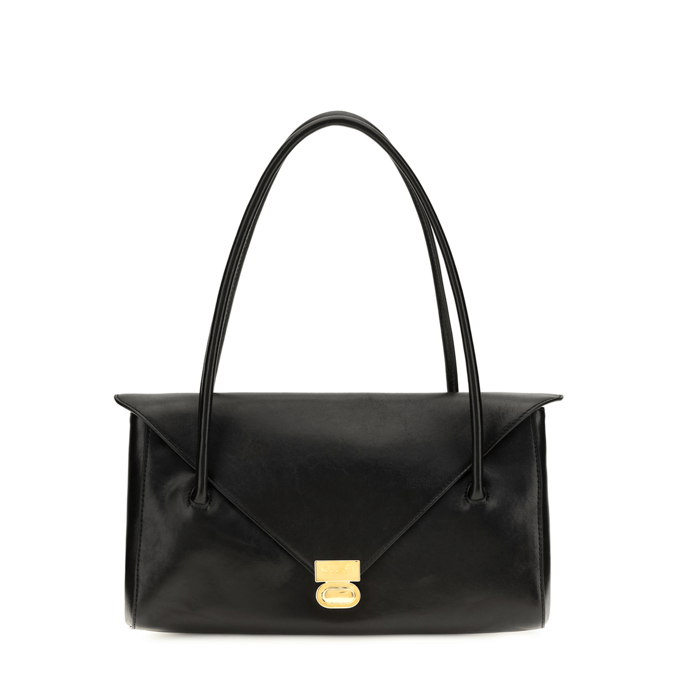 Marni East West Calf Leather Shoulder Bag - Black