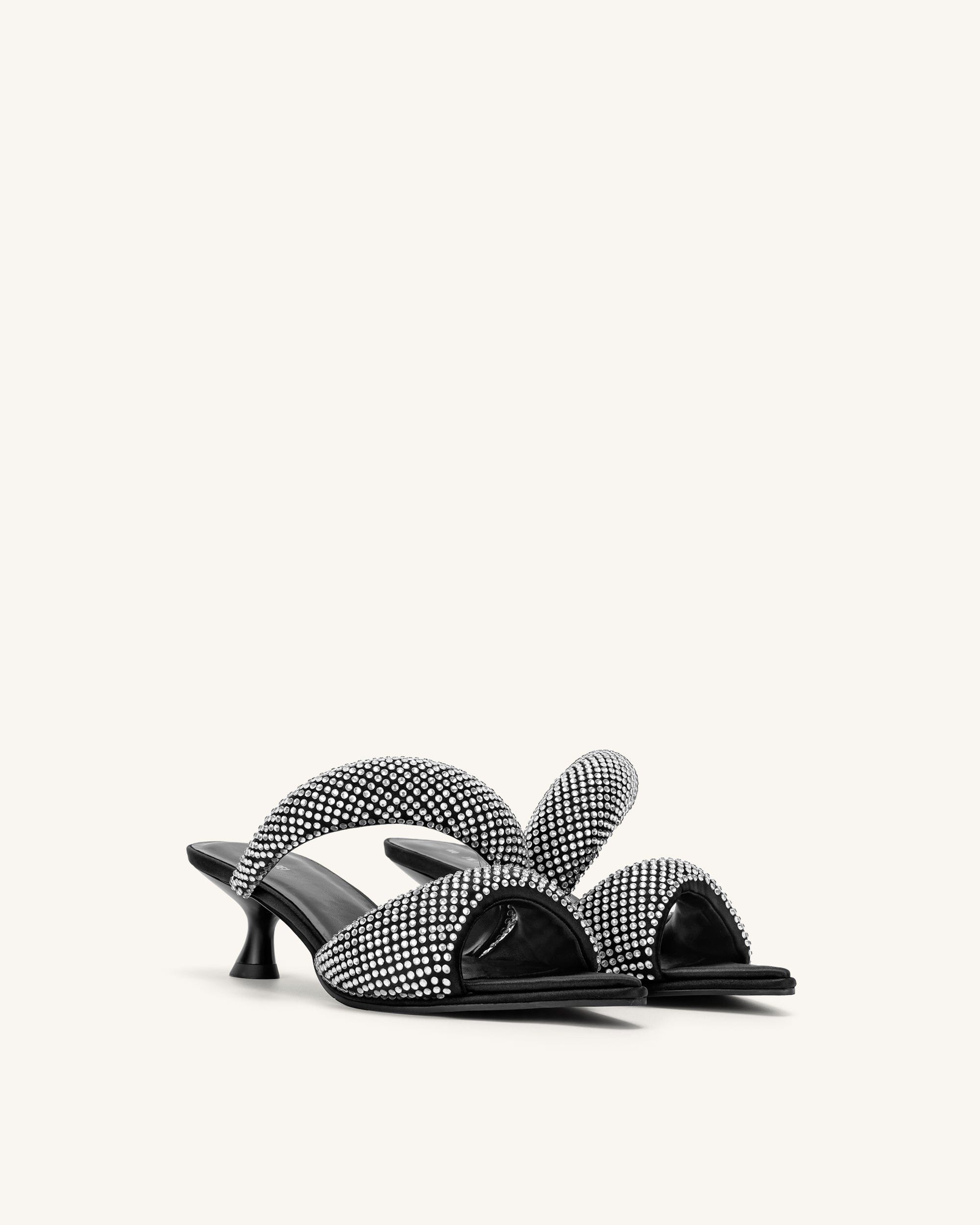 Jw Pei Sara Mule Artificial Crystal Black