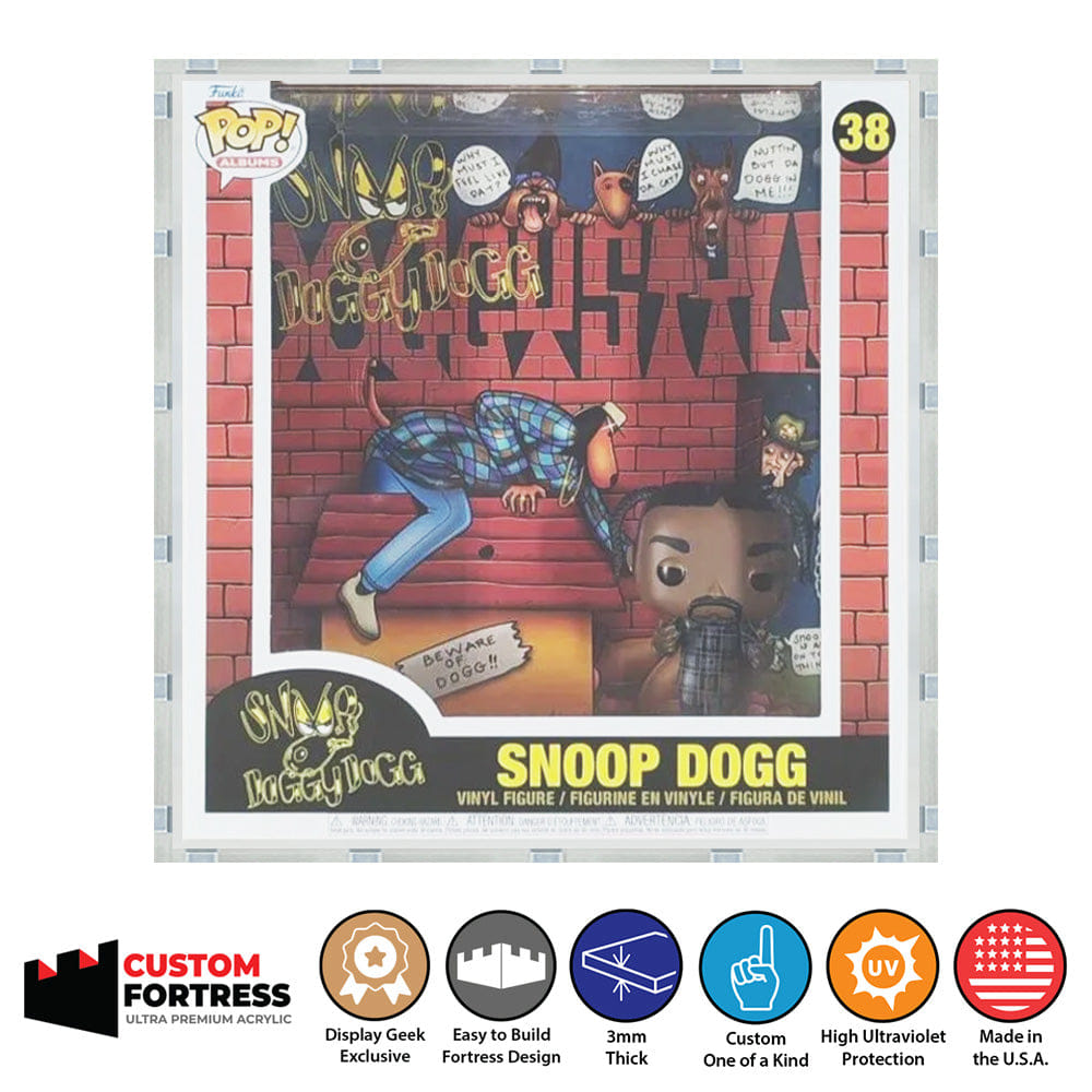 Flying Box Custom Acrylic Hard Case for POP ALBUMS Funko Pop Grail Boxes (3 mm thick, UV Resistant) Fits 9.25h x 8.75w x 3.5d