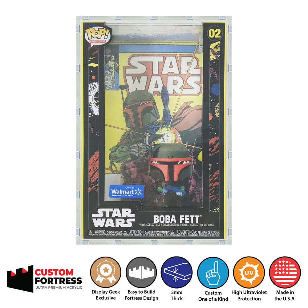Flying Box Custom Acrylic Hard Case for POP COMIC COVERS STAR WARS Funko Pop Grail Boxes (3 mm thick, UV Resistant) Fits 11h x 7w x 4.5d