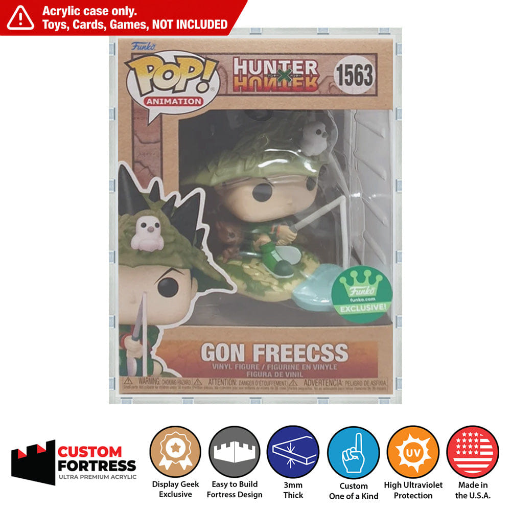 Flying Box Custom Acrylic Hard Case for GON FREECSS #1563 Funko Pop Grail Boxes (3 mm thick, UV Resistant) Fits 6.25h x 4.5w x 4.5d