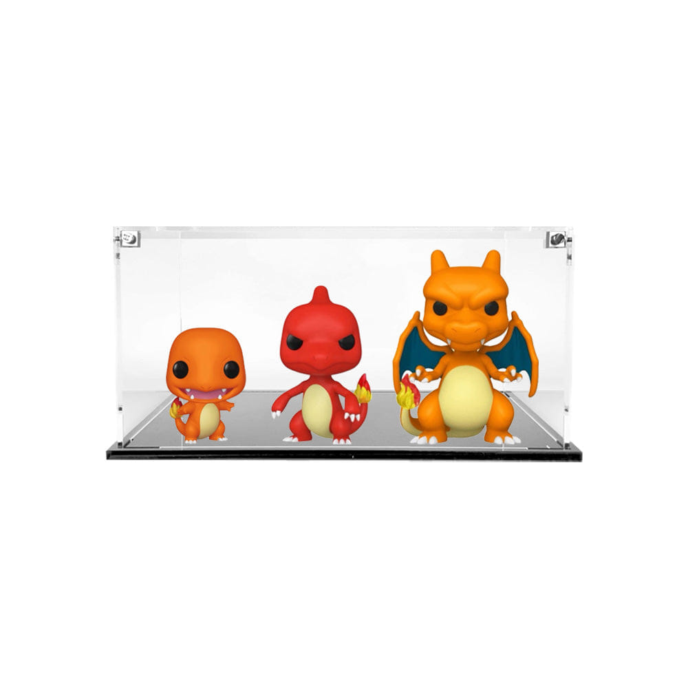 Flying Box Custom Acrylic Display Case for 3 POPS SIDE BY SIDE Funko Pop Out of Box (3 mm thick, UV Resistant)
