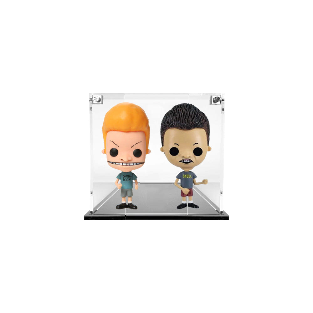 Flying Box Custom Acrylic Display Case for 2 POPS SIDE BY SIDE Funko Pop Out of Box (3 mm thick, UV Resistant)