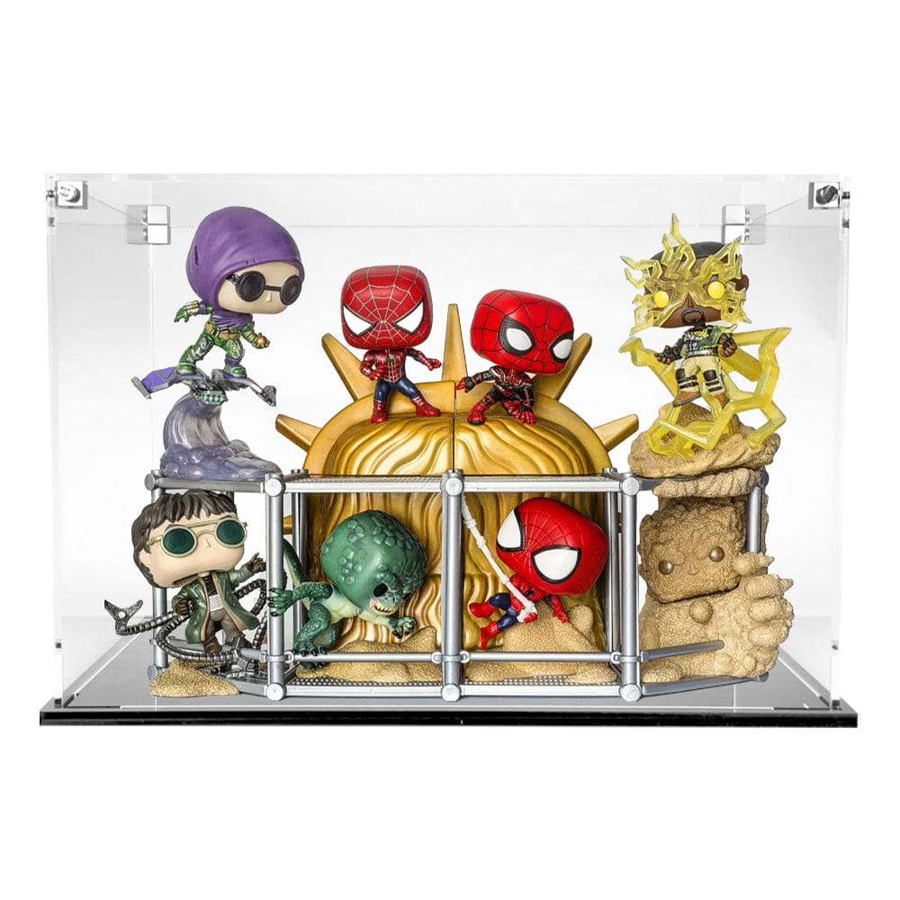 Flying Box Custom Acrylic Display Case for SPIDER - MAN FINAL BATTLE Funko Pop Out of Box Complete Set (3 mm thick, UV Resistant)