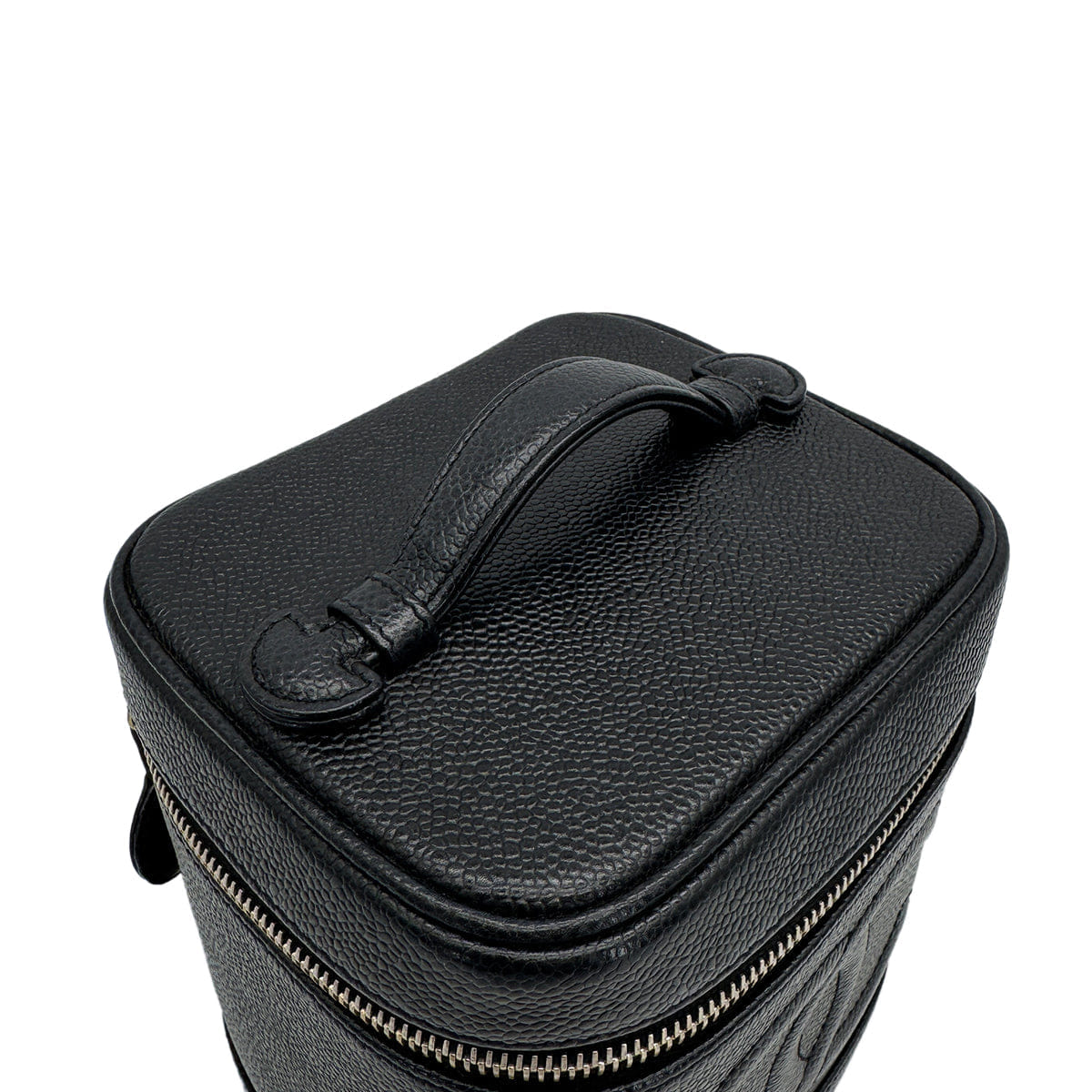 Luxury Promise Japan VINTAGE CHANEL VANITY HAND BAG BLACK CAVIAR SKIN 90319914