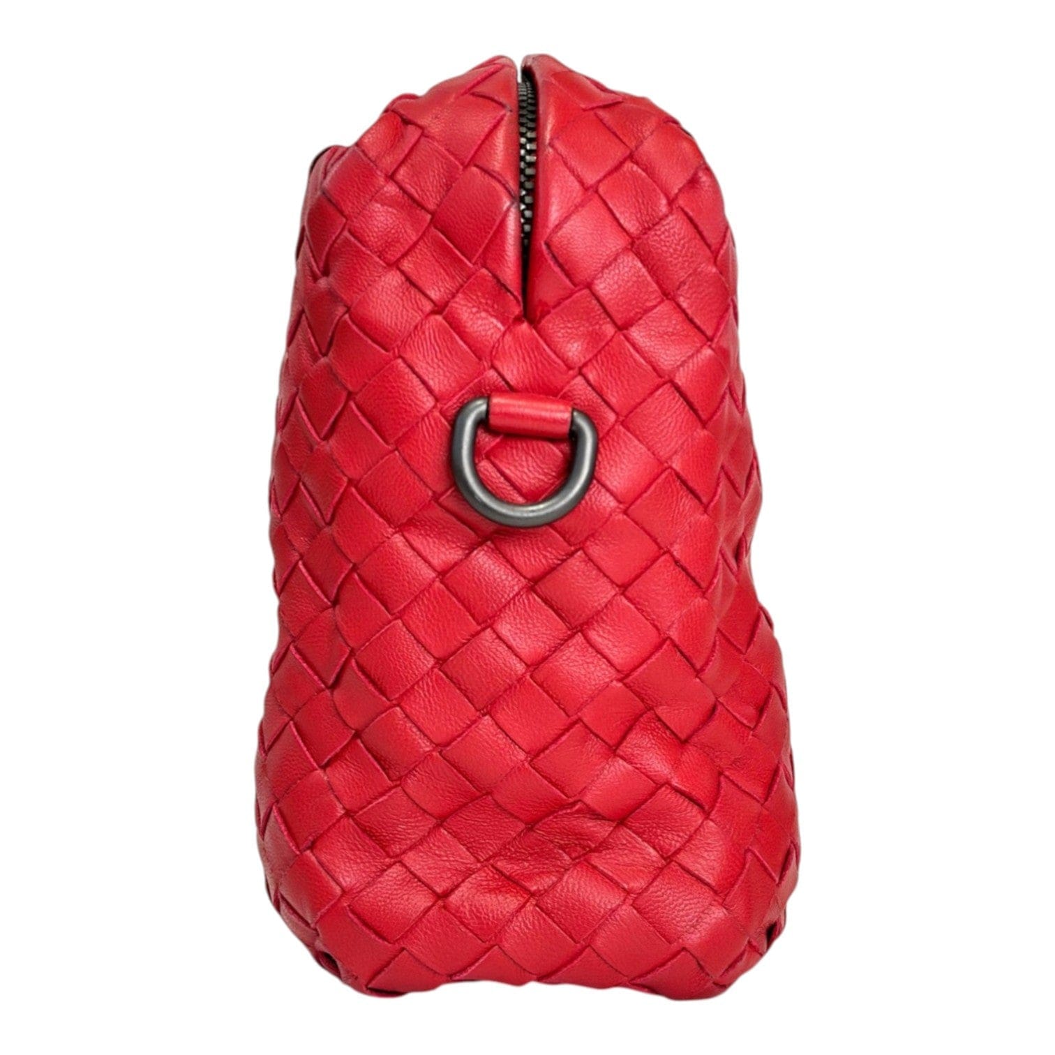 Bottega Venetta Bottega Veneta Red Intrecciato Nodini Strap Bag