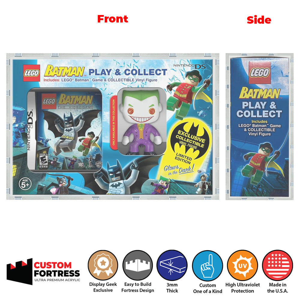 Flying Box Custom Acrylic Hard Case for PLAY & COLLECT BATMAN GITD Funko Pop Grail Boxes (3 mm thick, UV Resistant) Fits 7.9h x 11.6w x 3.4d