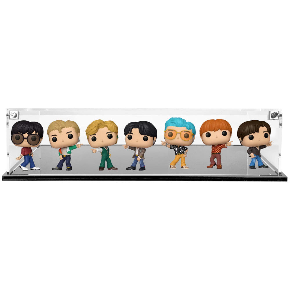 Flying Box Custom Acrylic Display Case for 7 POPS SIDE BY SIDE Funko Pop Out of Box (3 mm thick, UV Resistant)