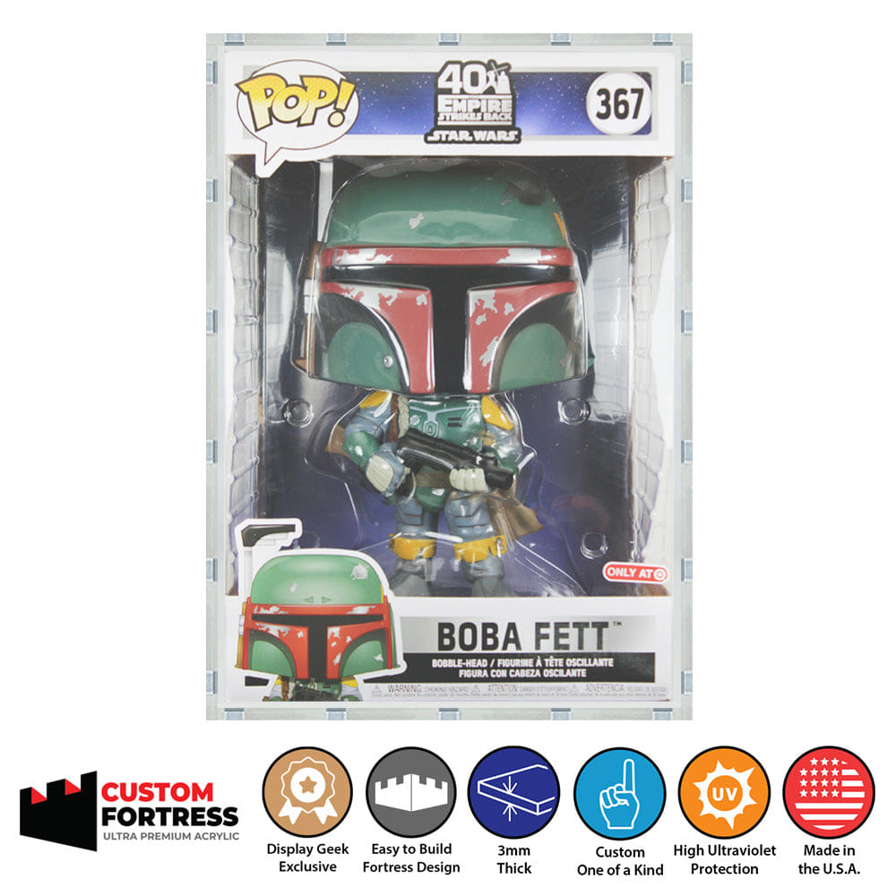 Flying Box Custom Acrylic Hard Case for 10 INCH STANDARD OG Funko Pop Grail Boxes (3 mm thick, UV Resistant) Fits 12.875h x 8.75w x 8.25d