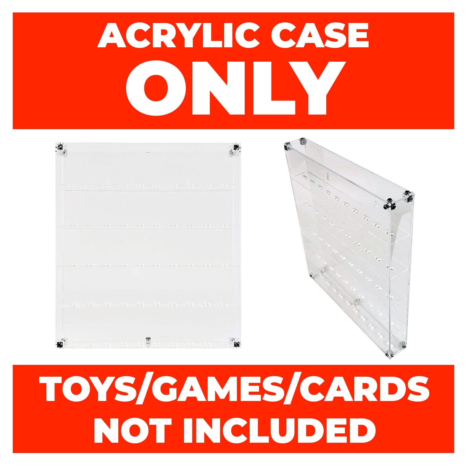 Flying Box Custom Acrylic Wall Mount Display for POP MART LABUBU Mini Blind Box Figures (3 mm thick, UV Resistant) 13h x 13w x 4d