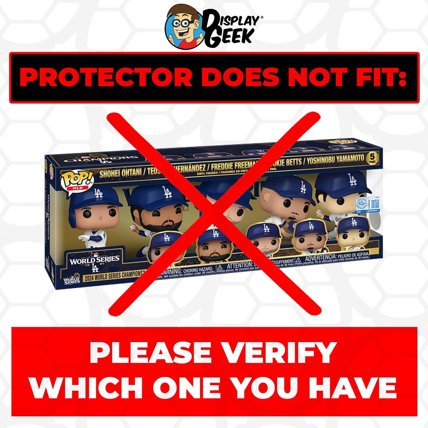 Flying Box Custom Acrylic Hard Case for 5 PACK STANDARD *OUTER BOX ONLY* Funko Pop Grail Boxes (3 mm thick, UV Resistant) Fits 6.5h x 17.75w x 3.75d
