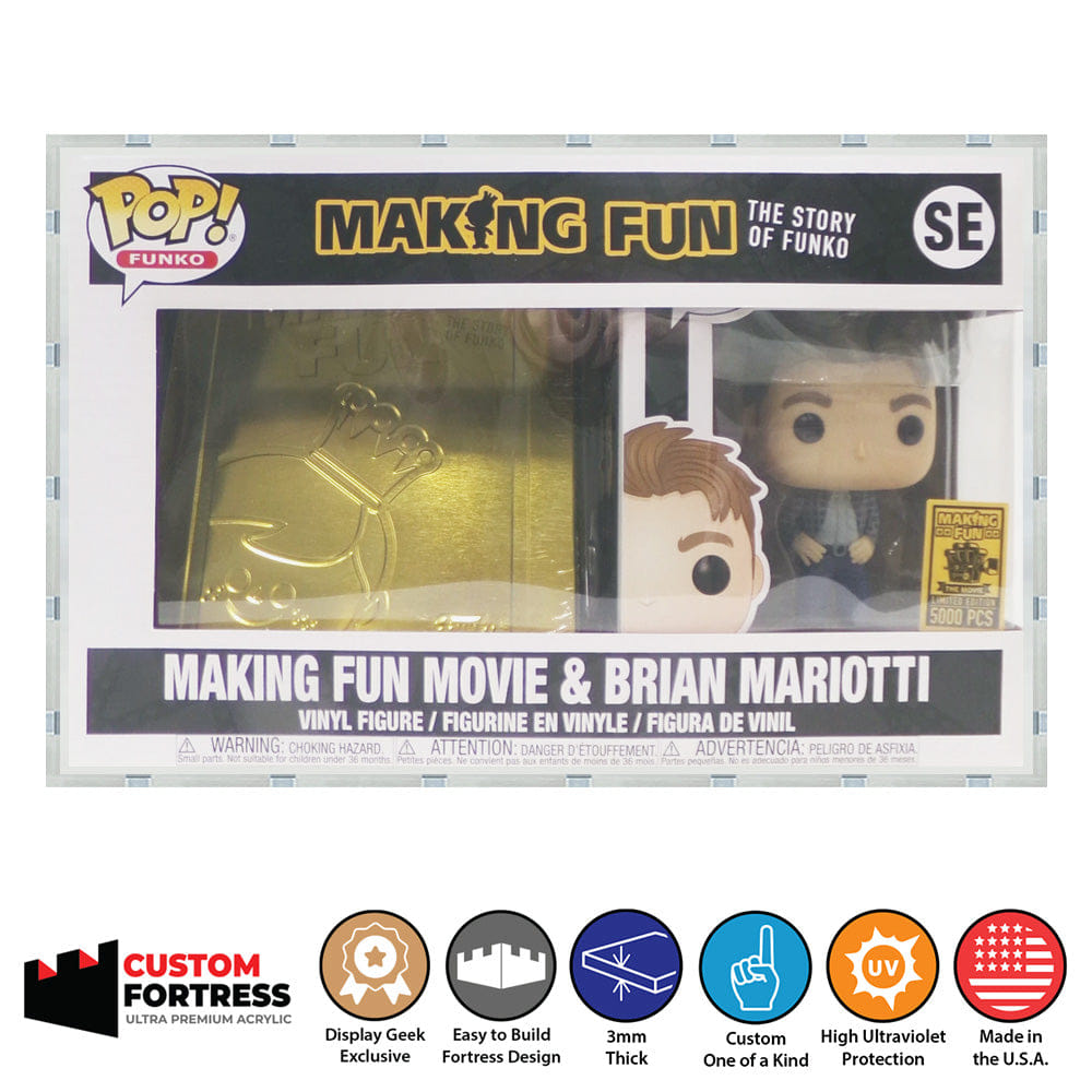 Flying Box Custom Acrylic Hard Case for MAKING FUN DVD & POP Funko Pop Grail Boxes (3 mm thick, UV Resistant) Fits 7h x 11w x 3.75d