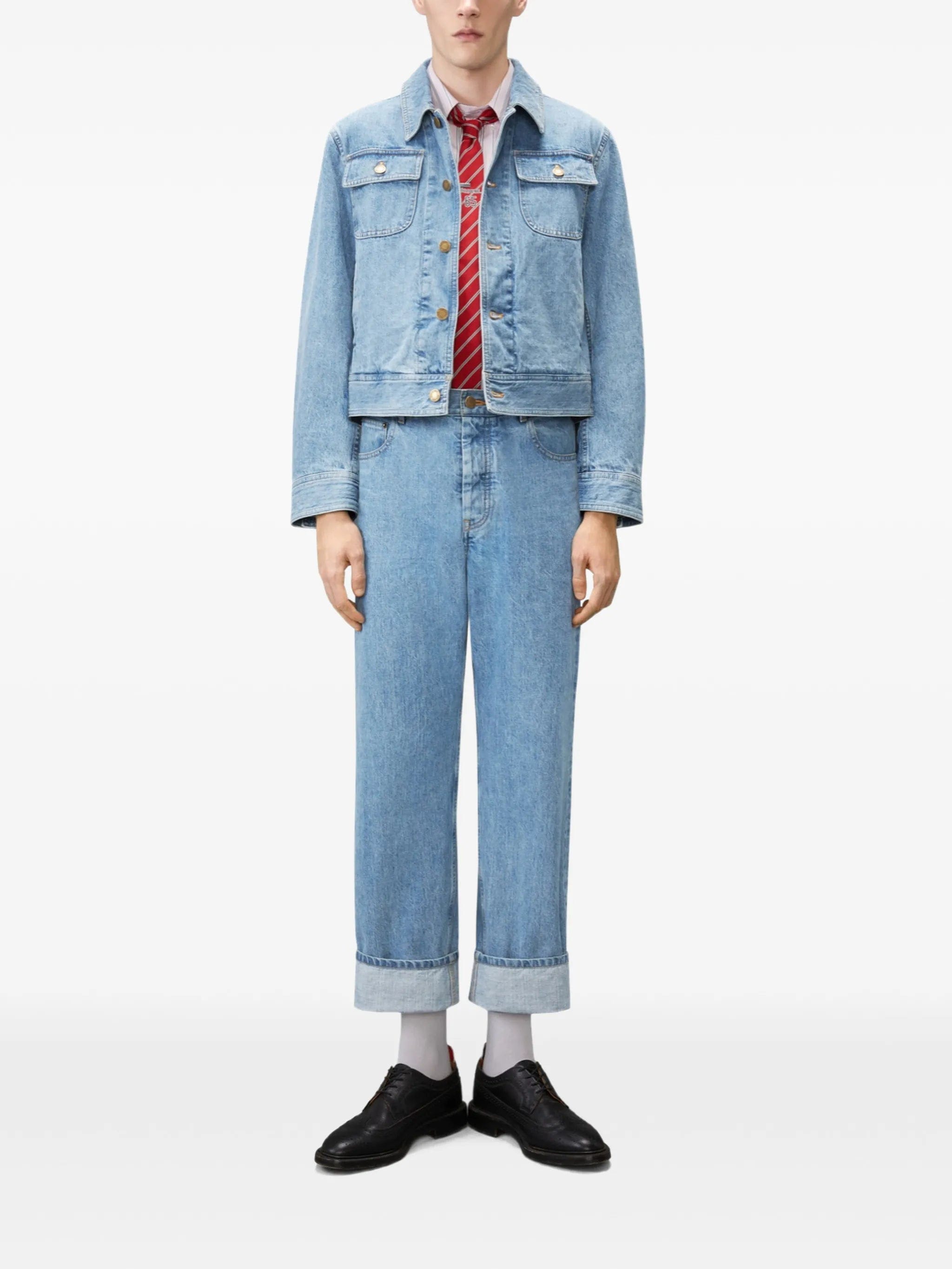 Thom Browne selvedge backstrap denim jacket