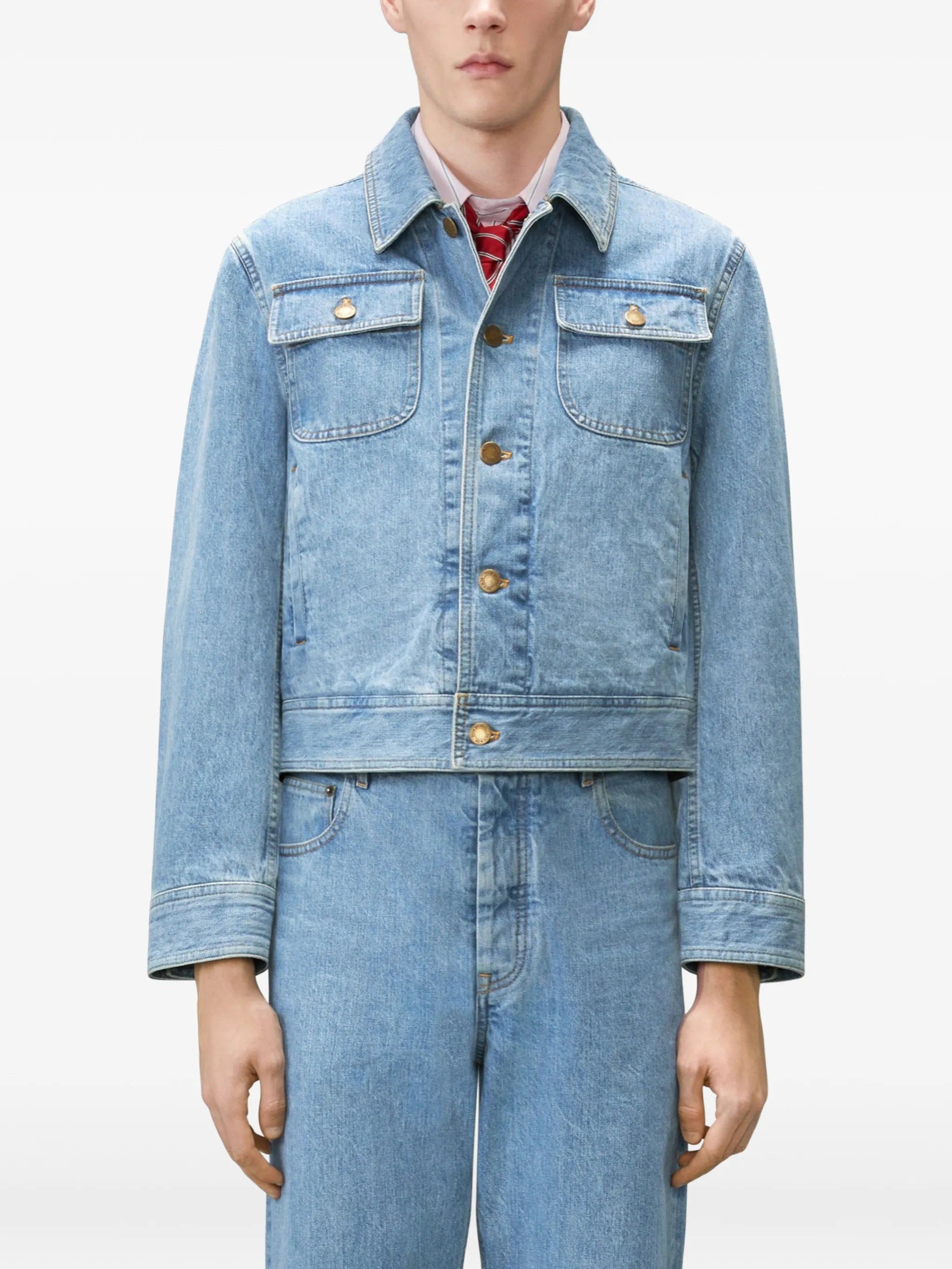 Thom Browne selvedge backstrap denim jacket